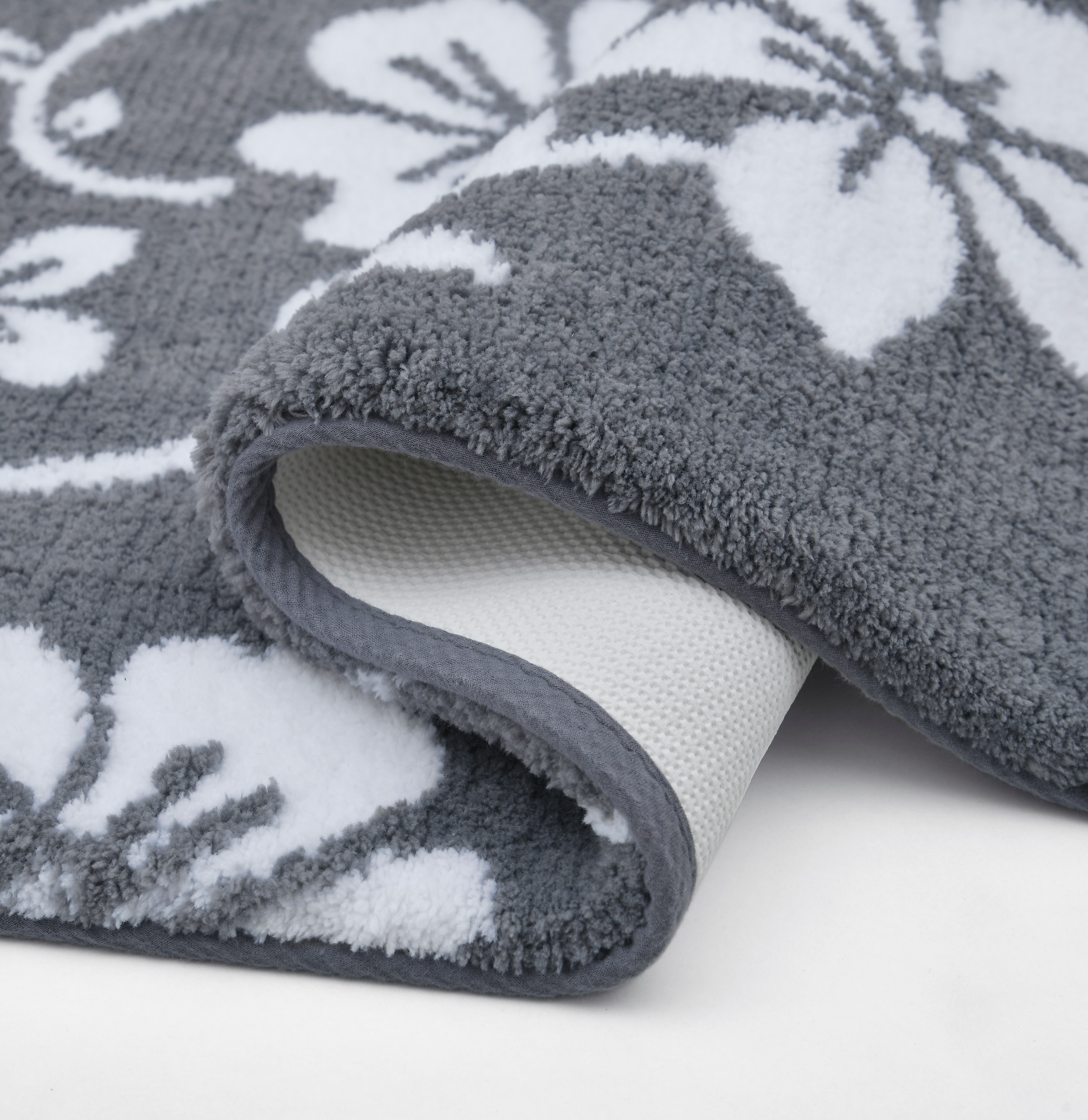 OTTO home Badematte »Daffney, Badvorleger, Badezimmer Teppich, Duschvorleger« Höhe 18 mm rutschhemmend beschichtet schnell trocknend Badteppich, Floral, Blumen Design