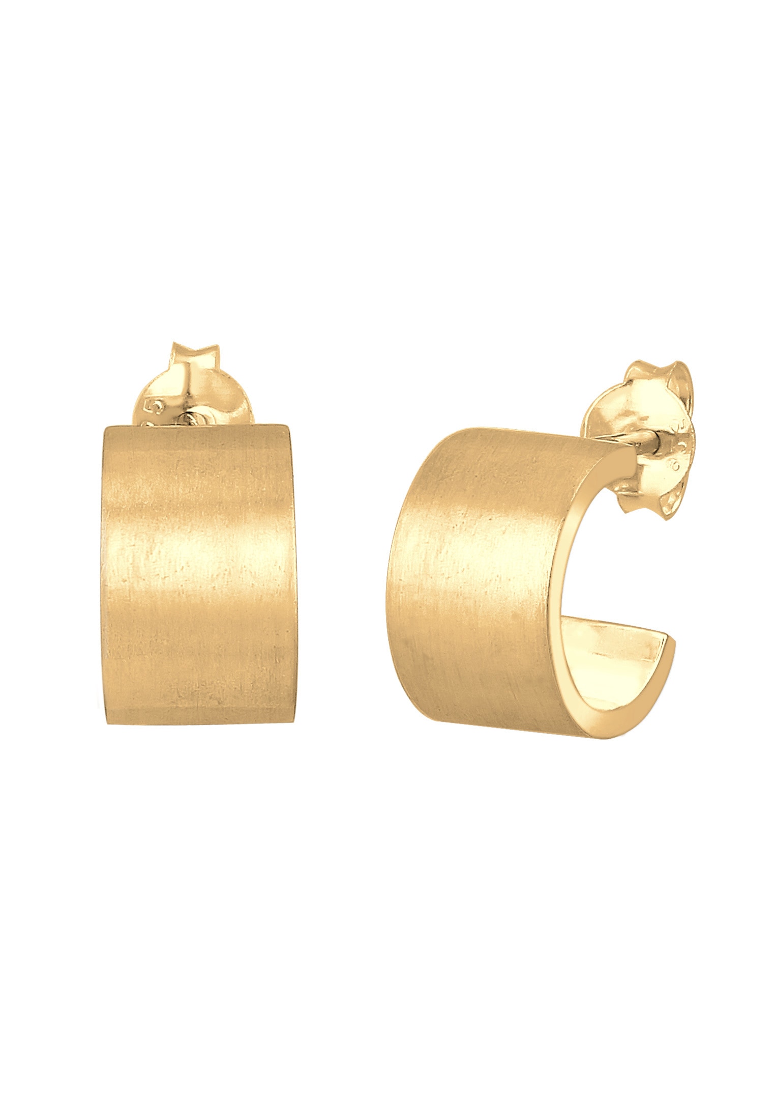 Elli Paar Creolen »Ohrringe Ohrstecker Halbcreolen Matt Modern 925 Sterling Silver«