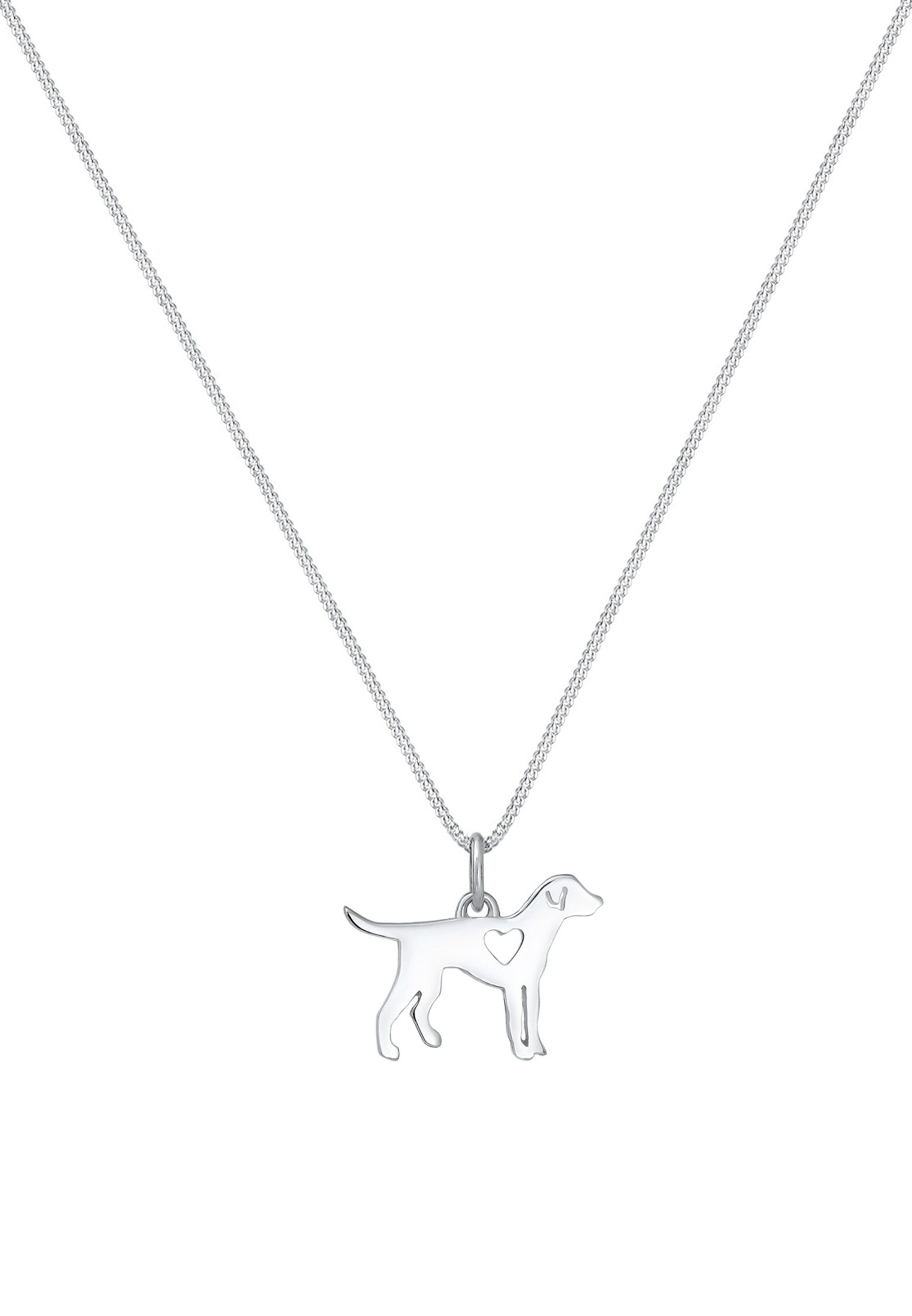 Elli Kette mit Anhänger »Halskette Hund Dog Herz 925 Sterling Silber«