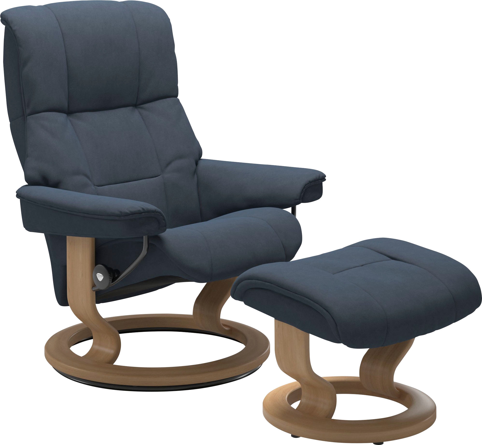 Stressless® Relaxsessel »Mayfair« Relaxsessel mit Hocker,  mit Hocker, mit Classic Base, Größe S, M & L, Gestell Eiche, in 3 Bezugsqualitäten lieferbar