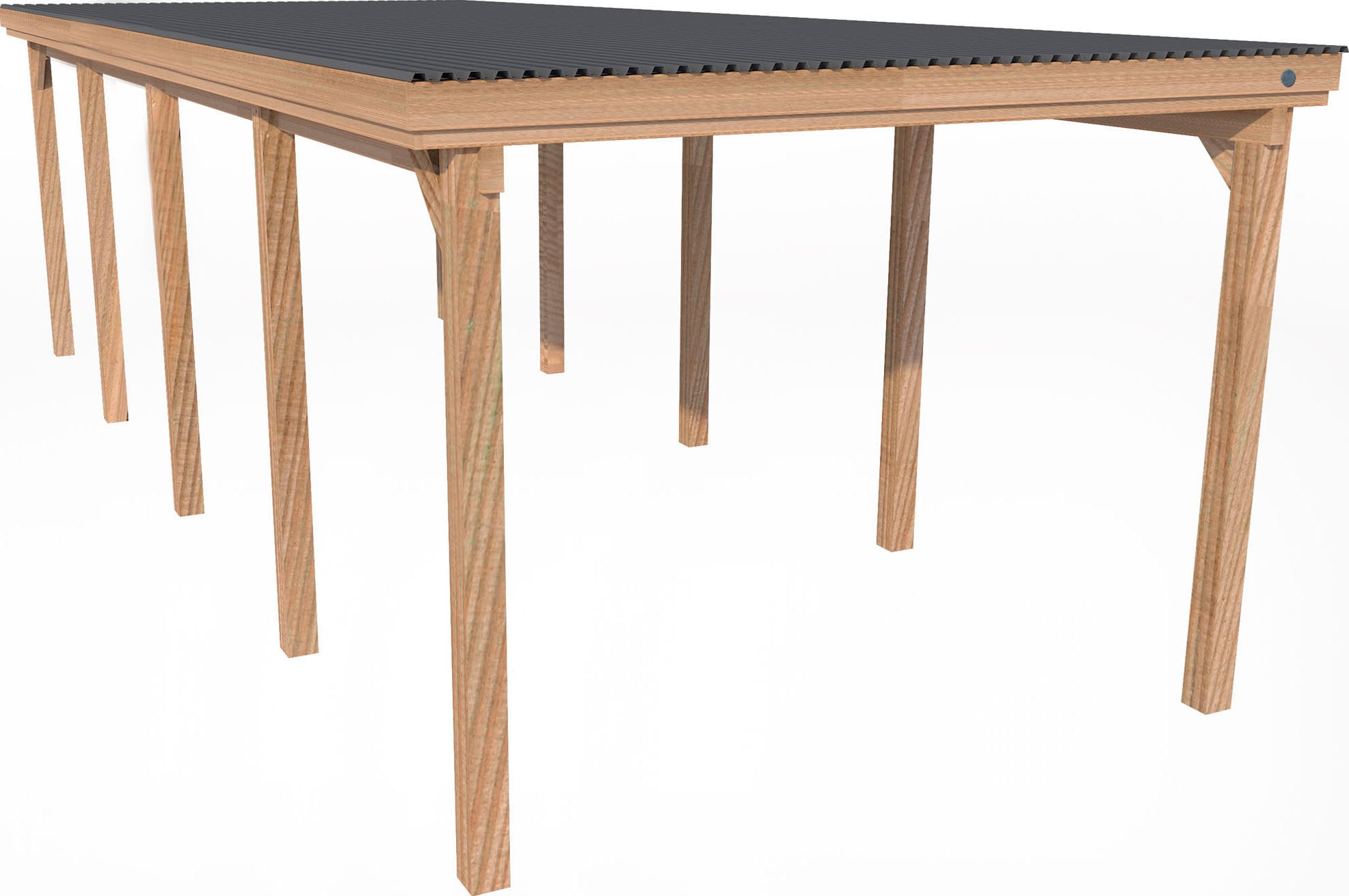 Weka Einzelcarport »617 Gr.3« Holz 270 cm braun in braun, Größe B/H/T: 215 cm x