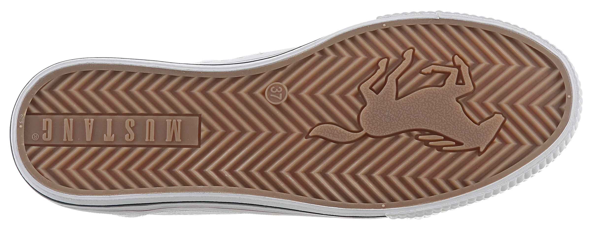 Mustang Shoes Plateausneaker, Schnürschuh, Freizeitschuh, High Top-Sneaker mit Reißverschluss