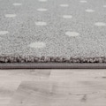 Paco Home Kinderteppich »Cosmo 345«, rechteckig, 12 mm Höhe, 3D-Design, Patchwork Muster, Motiv Punkte & Sterne, Pastell-Farben, Kinderzimmer