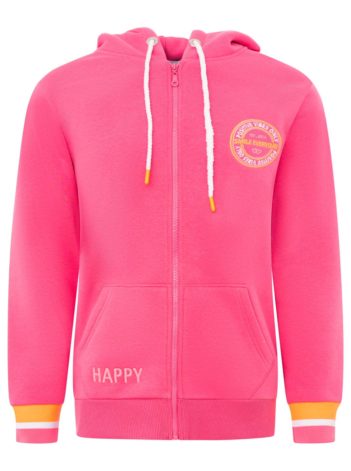 Zwillingsherz Kapuzensweatjacke »"Smile Everyday ZH"« Kapuze, Taschen,  Langarm, Stickerei, Reißverschluss