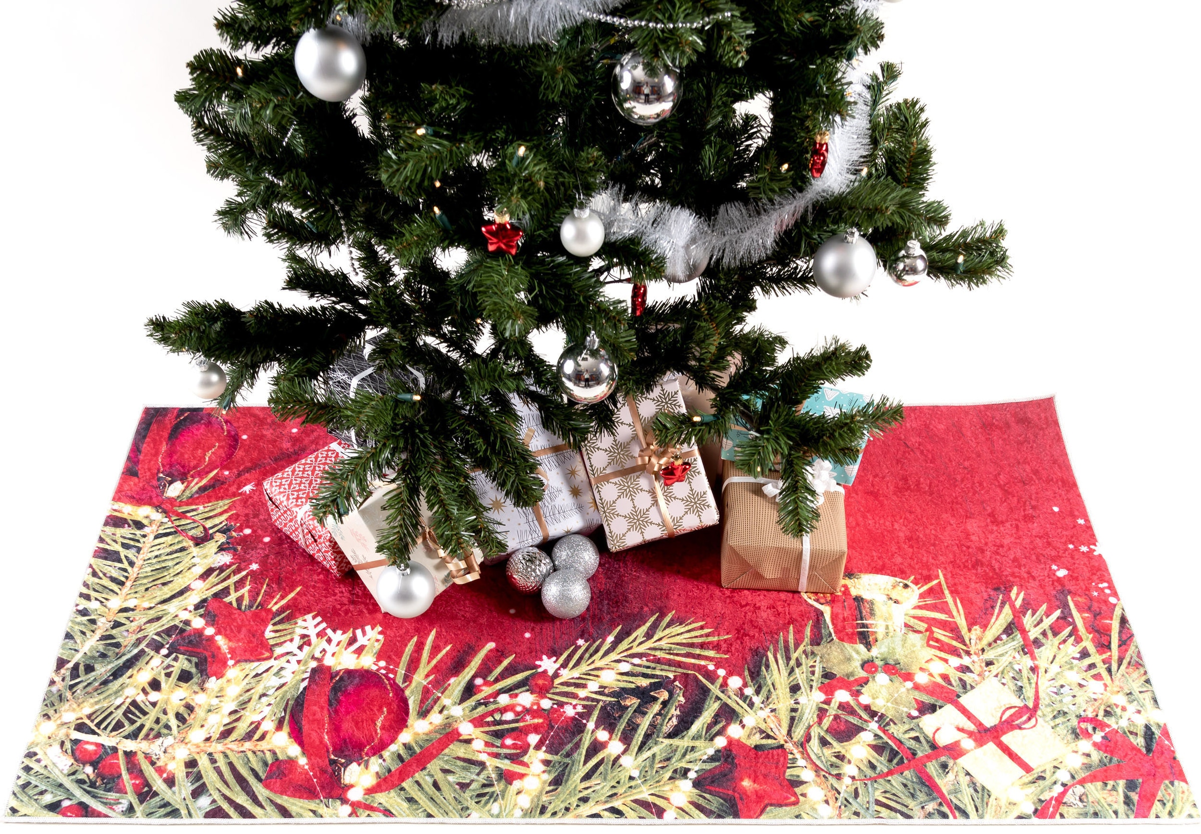 Sehrazat Teppich »Christmas 1225«, rechteckig, Unterlage Online-Shop waschbar, OTTO im Weihnachten, Weihnachtsbaum