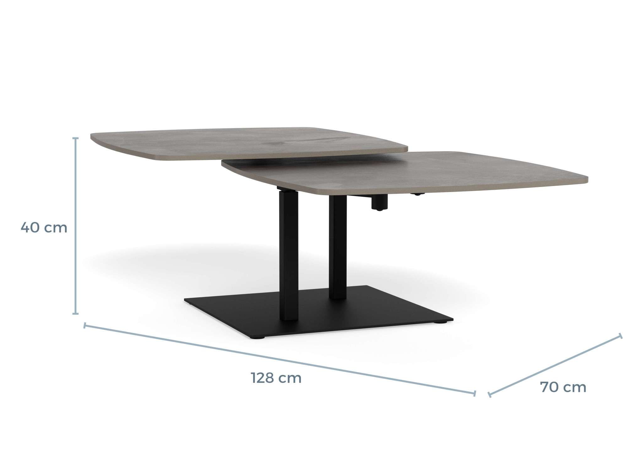 ACTONA GROUP Couchtisch »Carballo« Tisch, grau, Rotation,122x70x40cm