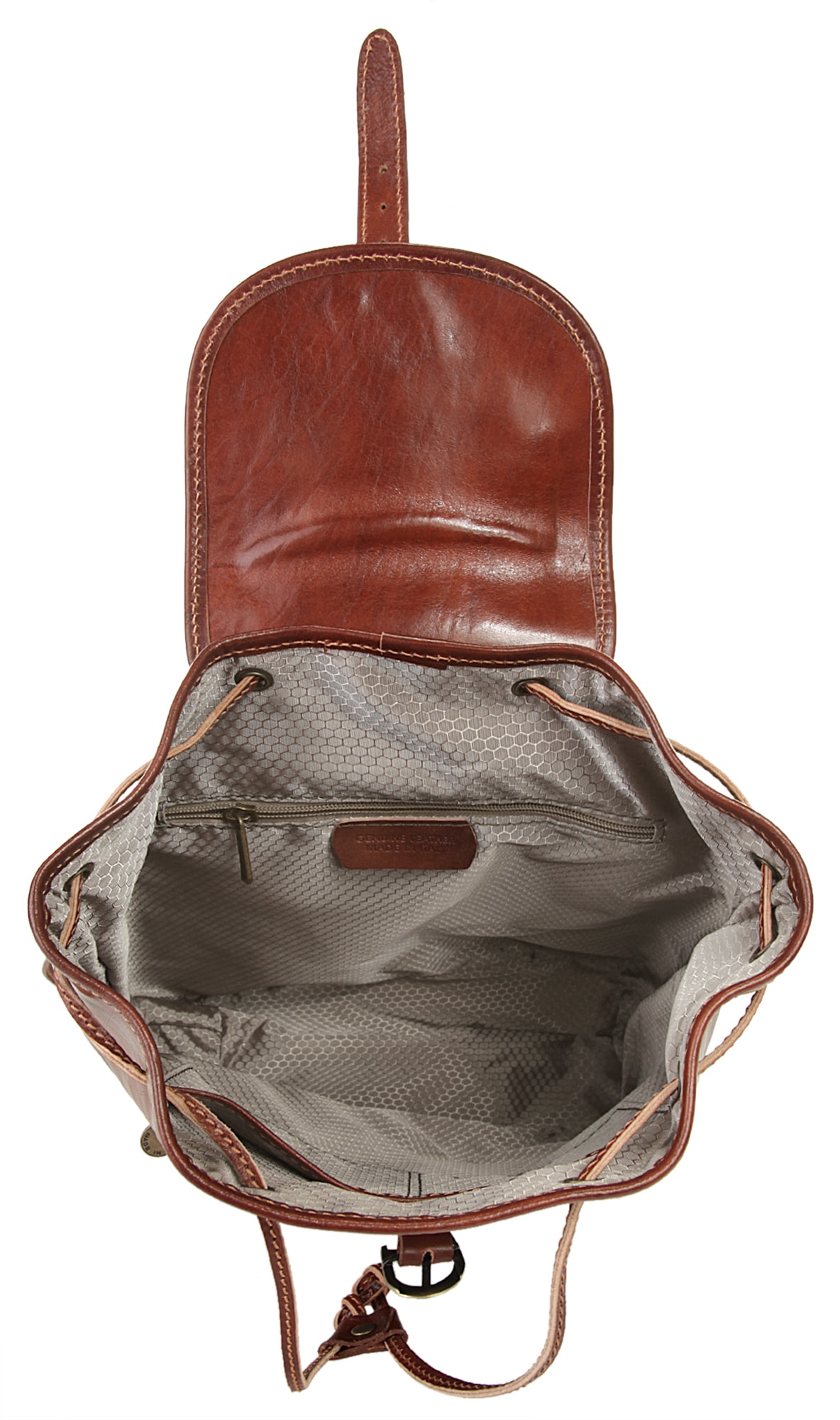 Piké Cityrucksack, echt Leder, Made in Italy