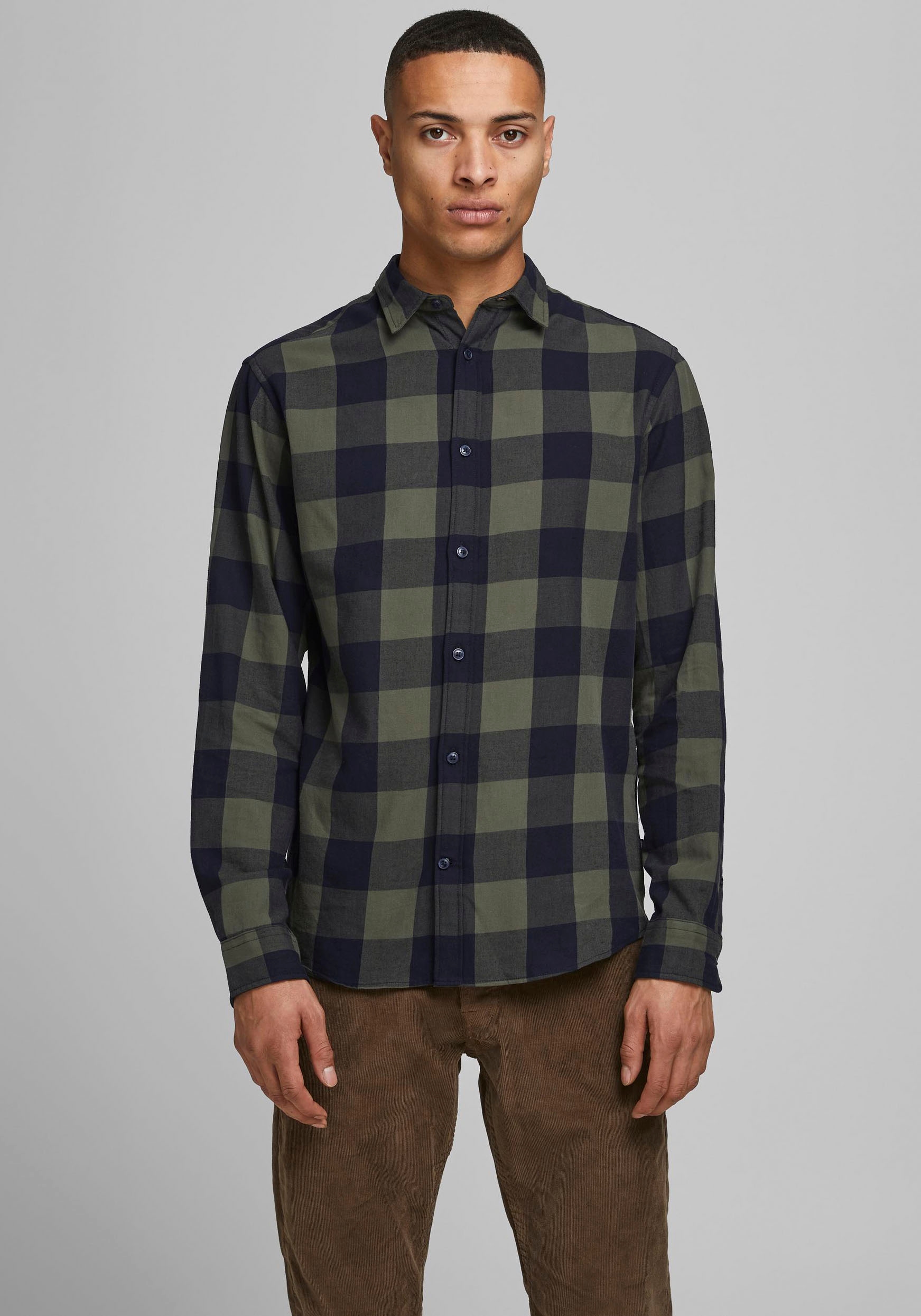 Jack & Jones Karohemd »JJ JJEGINGHAM TWILL SHIRT L/«