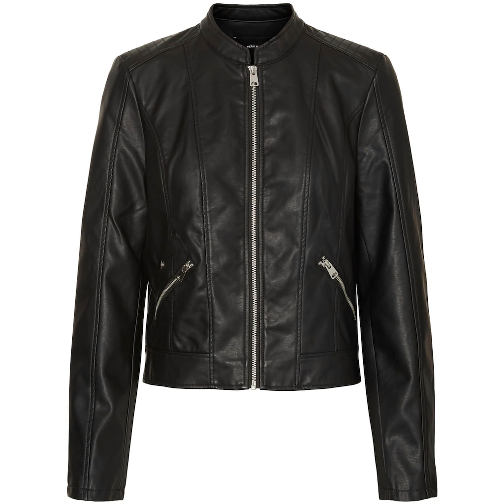 Vero Moda Lederimitatjacke »VMKHLOEFAVO 22 SHORT COATED JACKET«