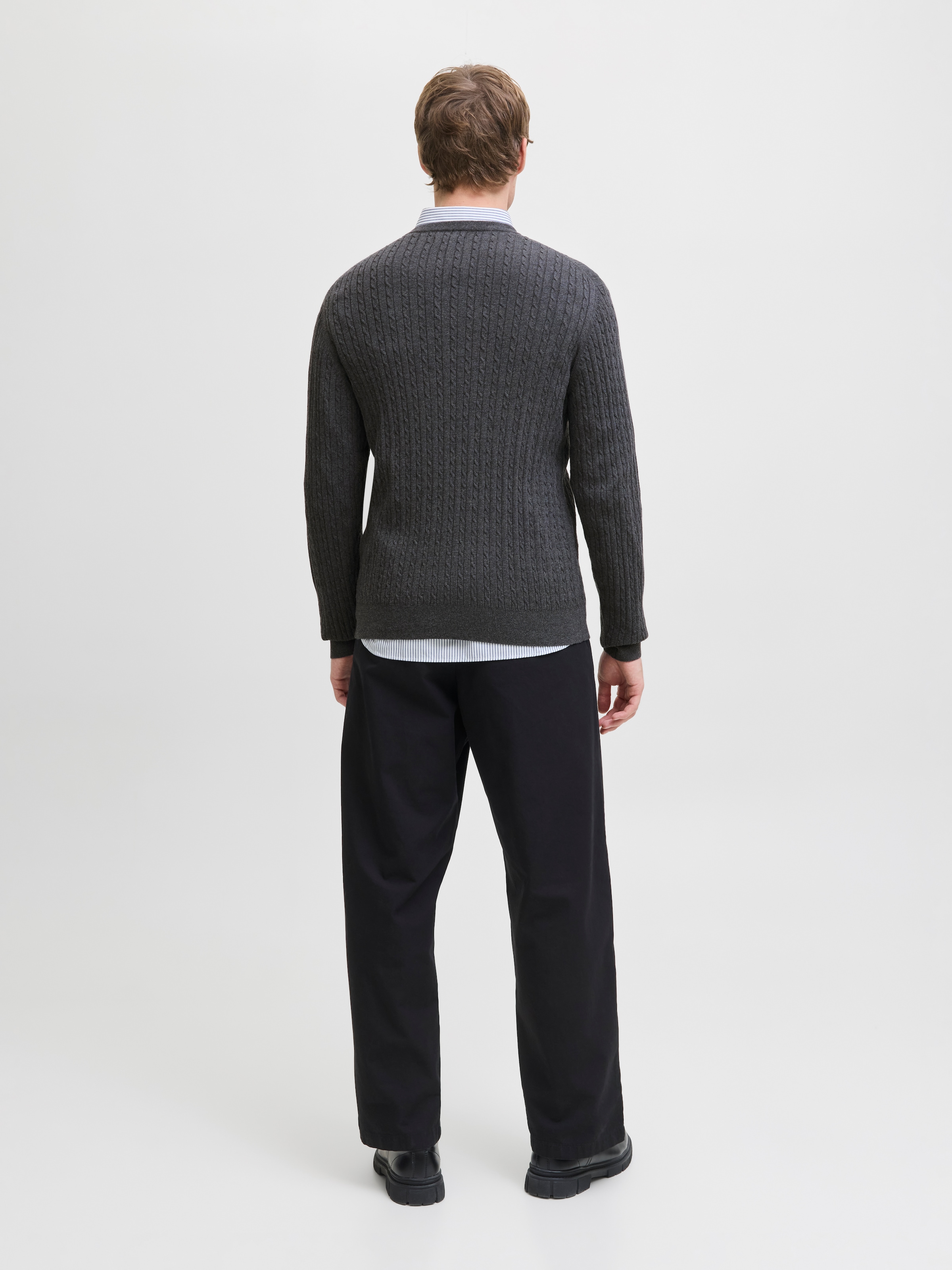 Jack & Jones Strickpullover »JJEEMIL KNIT CABLE CREW NECK NOOS«