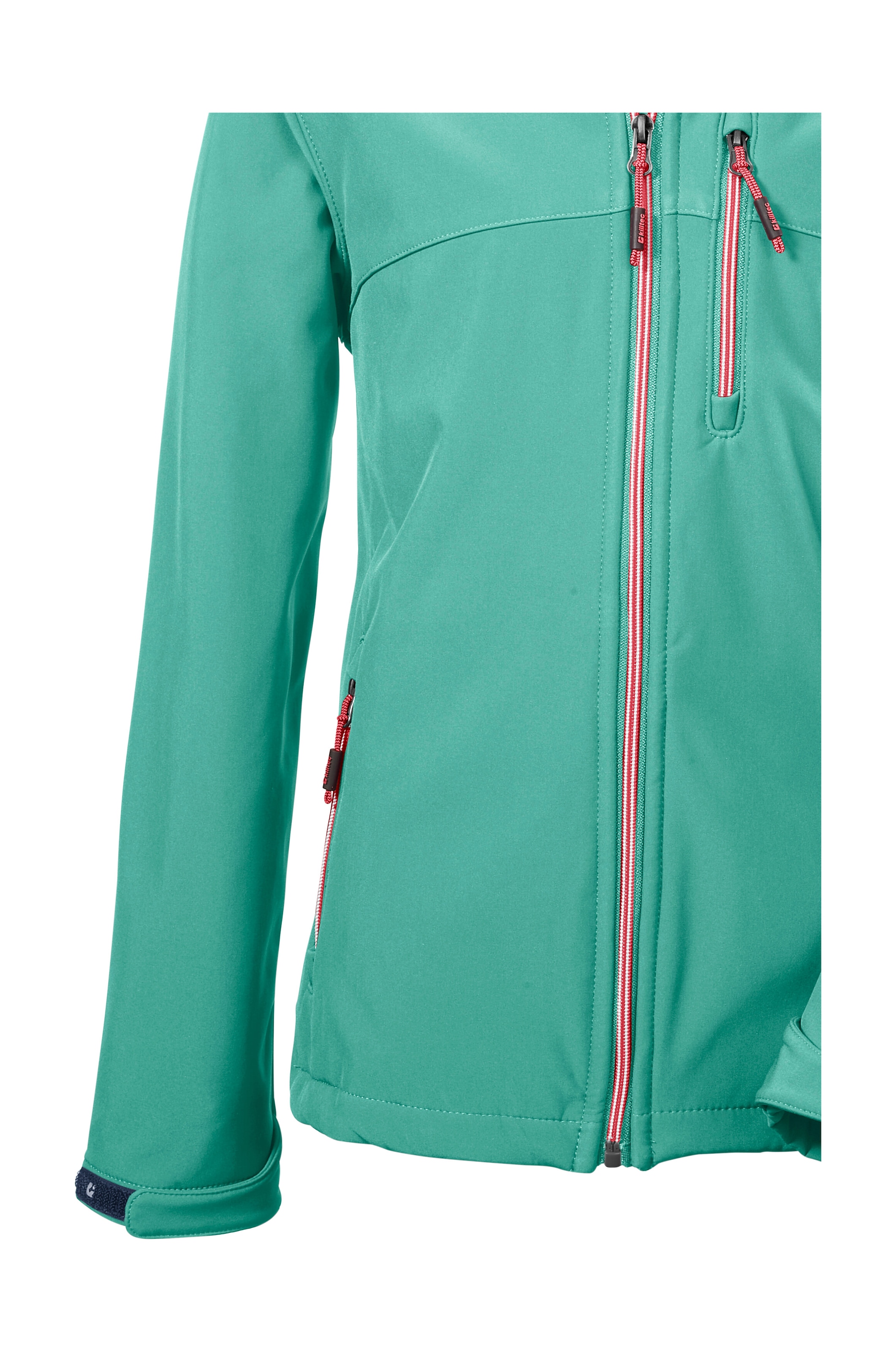 Killtec Softshelljacke »Girls Softshelljacke«, Wasserabweisend, verstellbare Kapuze u Ärmel, Fleece-Innenfutter