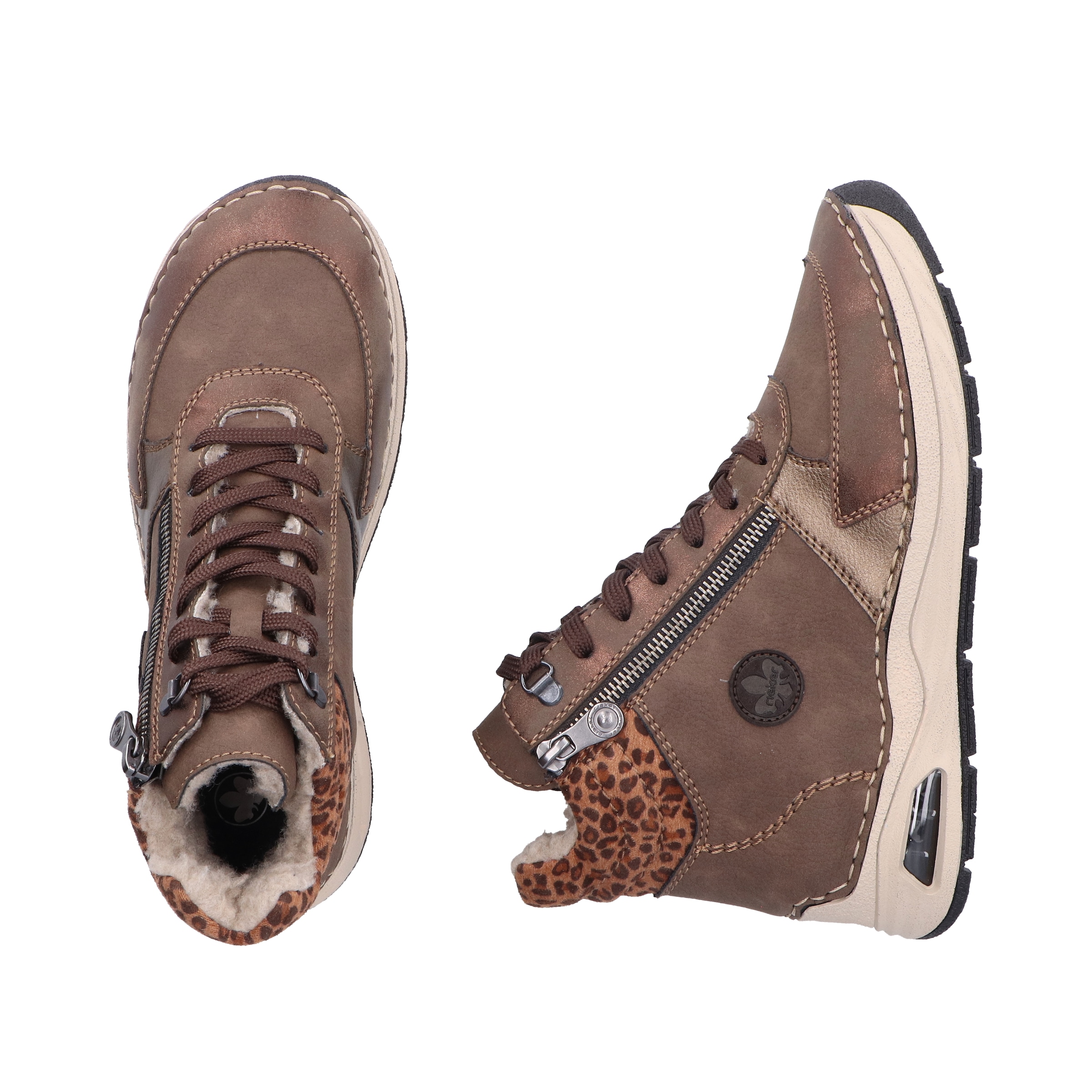 Rieker Winterboots  Schnürboots, Schnürstiefelette, High-Top-Sneaker mit Reißverschluss