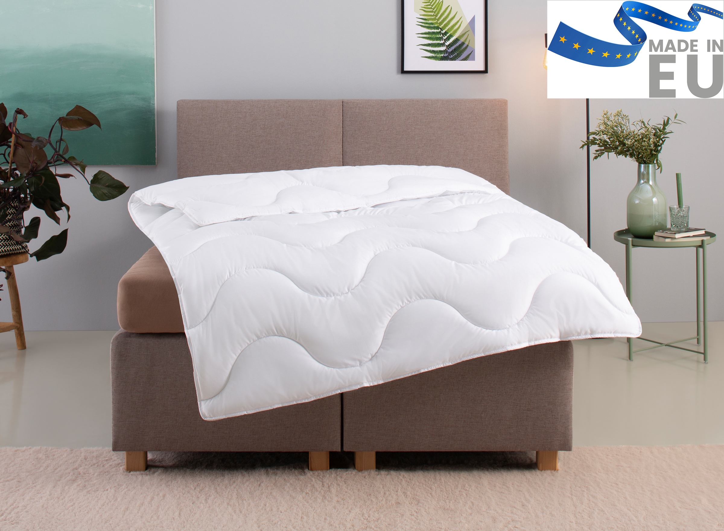 OTTO home Microfaserbettdecke »Mailo Bettdecke 135x200 cm, 155x220 cm« normal Füllung Polyester 1 Stk. tlg. Sommer, Winter, Decke, kuschelweicher Microfaser-Feinbatist Bezug