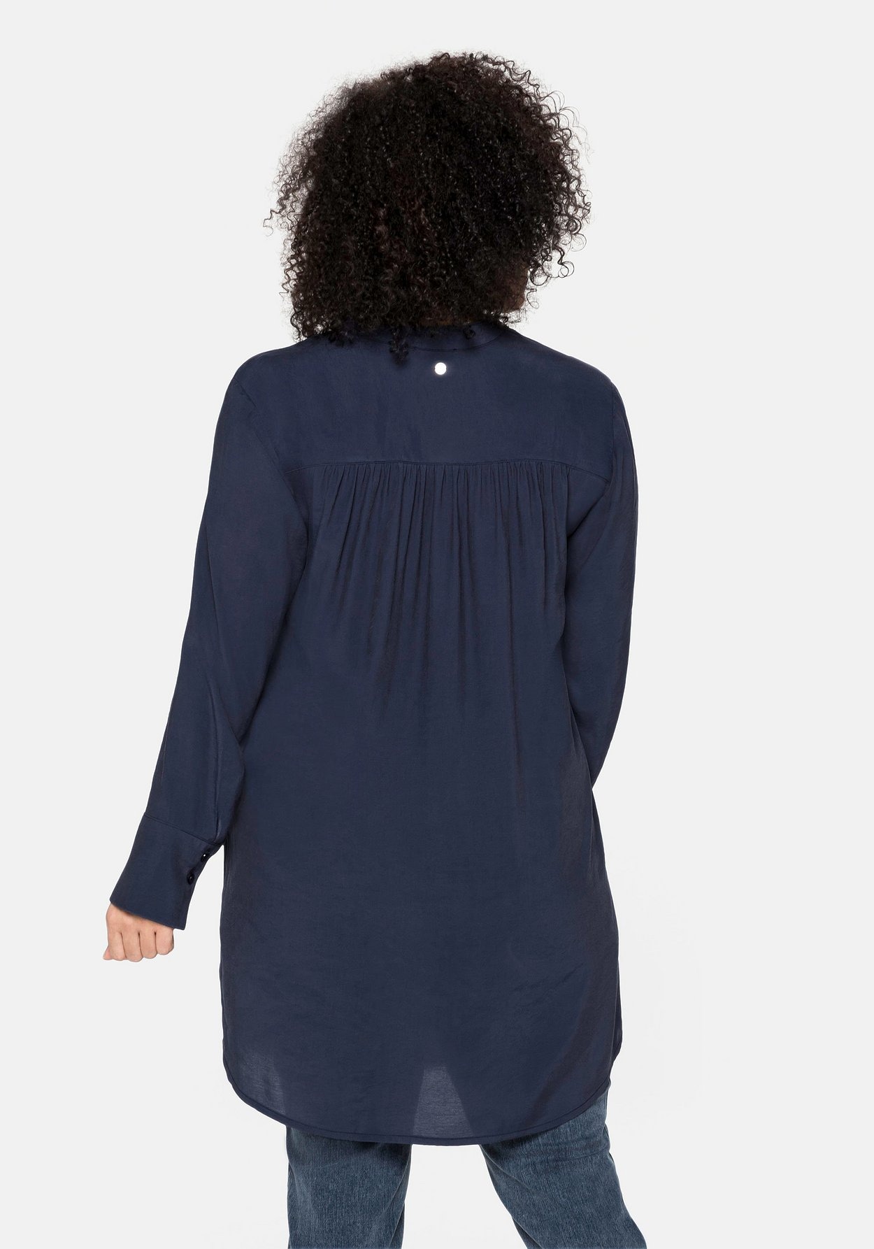 Sheego Longbluse »Longbluse mit Raffung am Rückenteil«