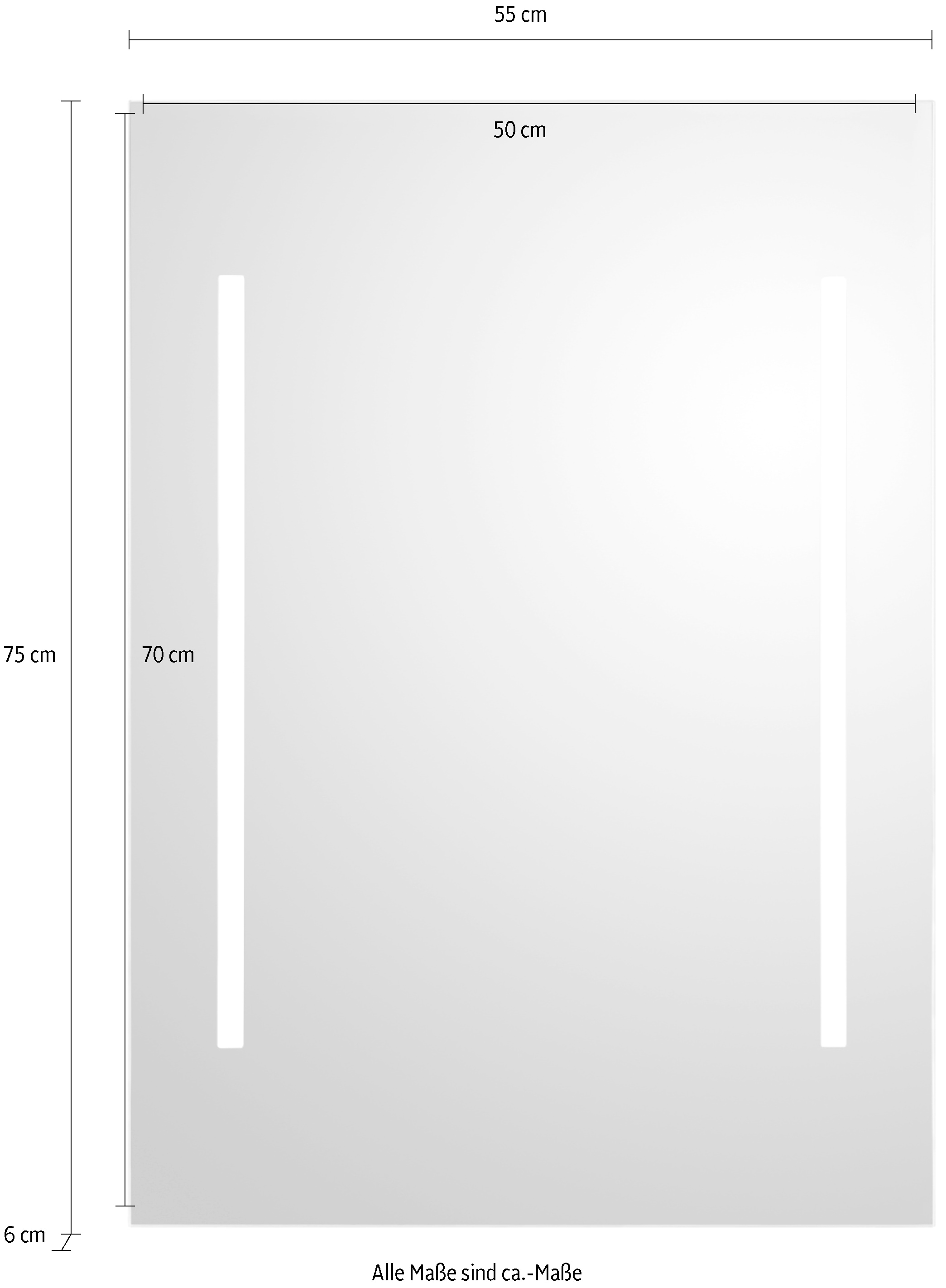 jokey LED-Lichtspiegel »Merkur« 50 x 70 cm
