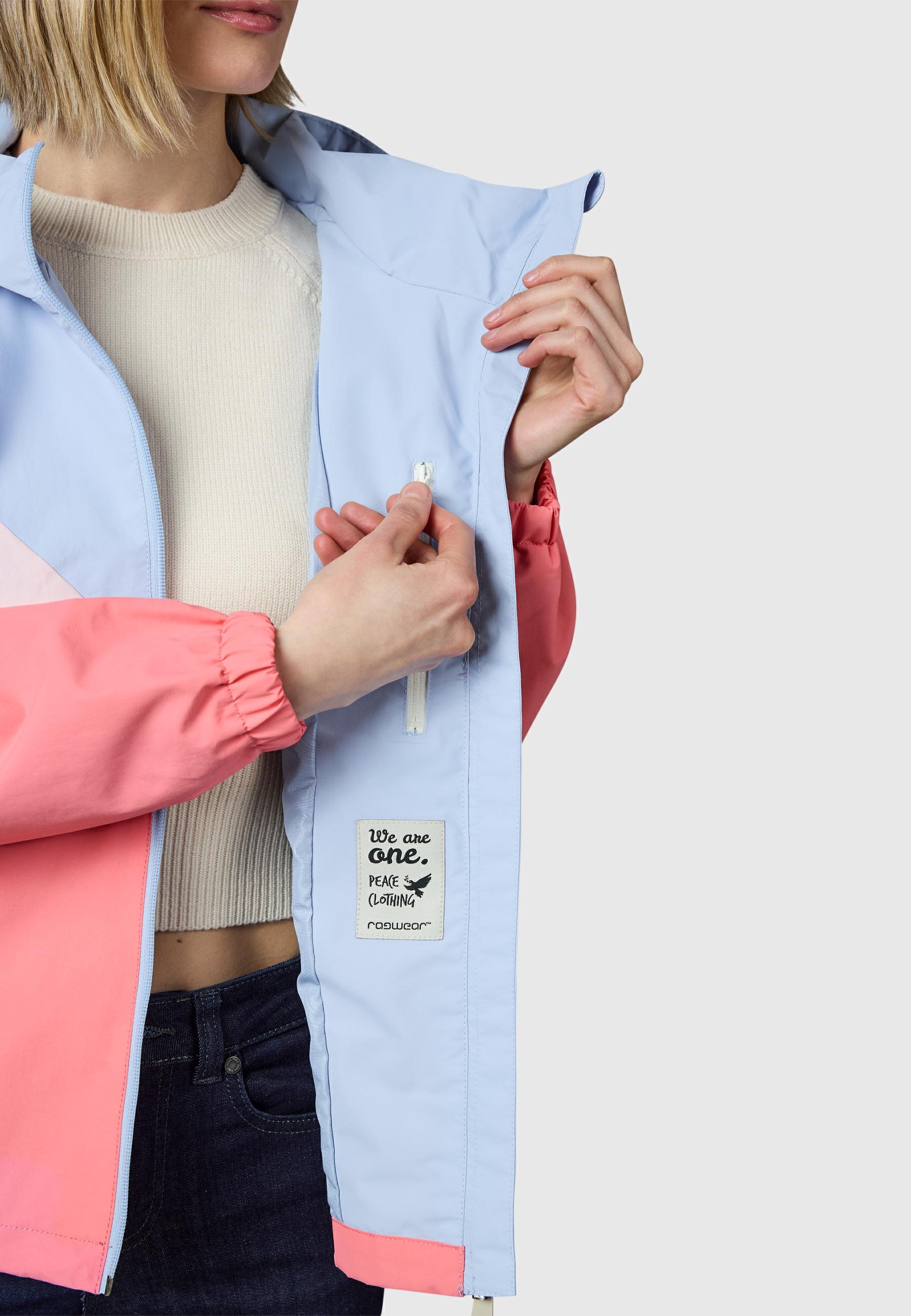 Ragwear Funktionsjacke »Übergangsjacke Rochele« mit Kapuze wasserdichte Damen Übergangsjacke mit großer Kapuze