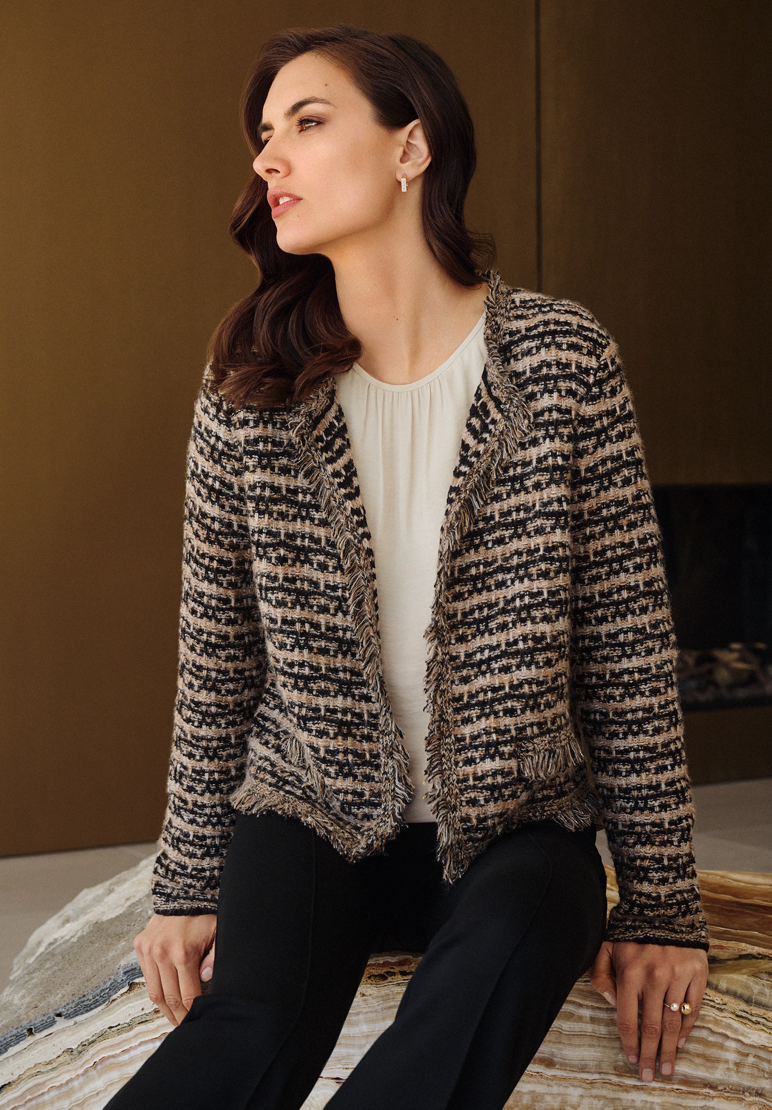 Betty Barclay Cardigan »Strick-Cardigan mit Fransen«