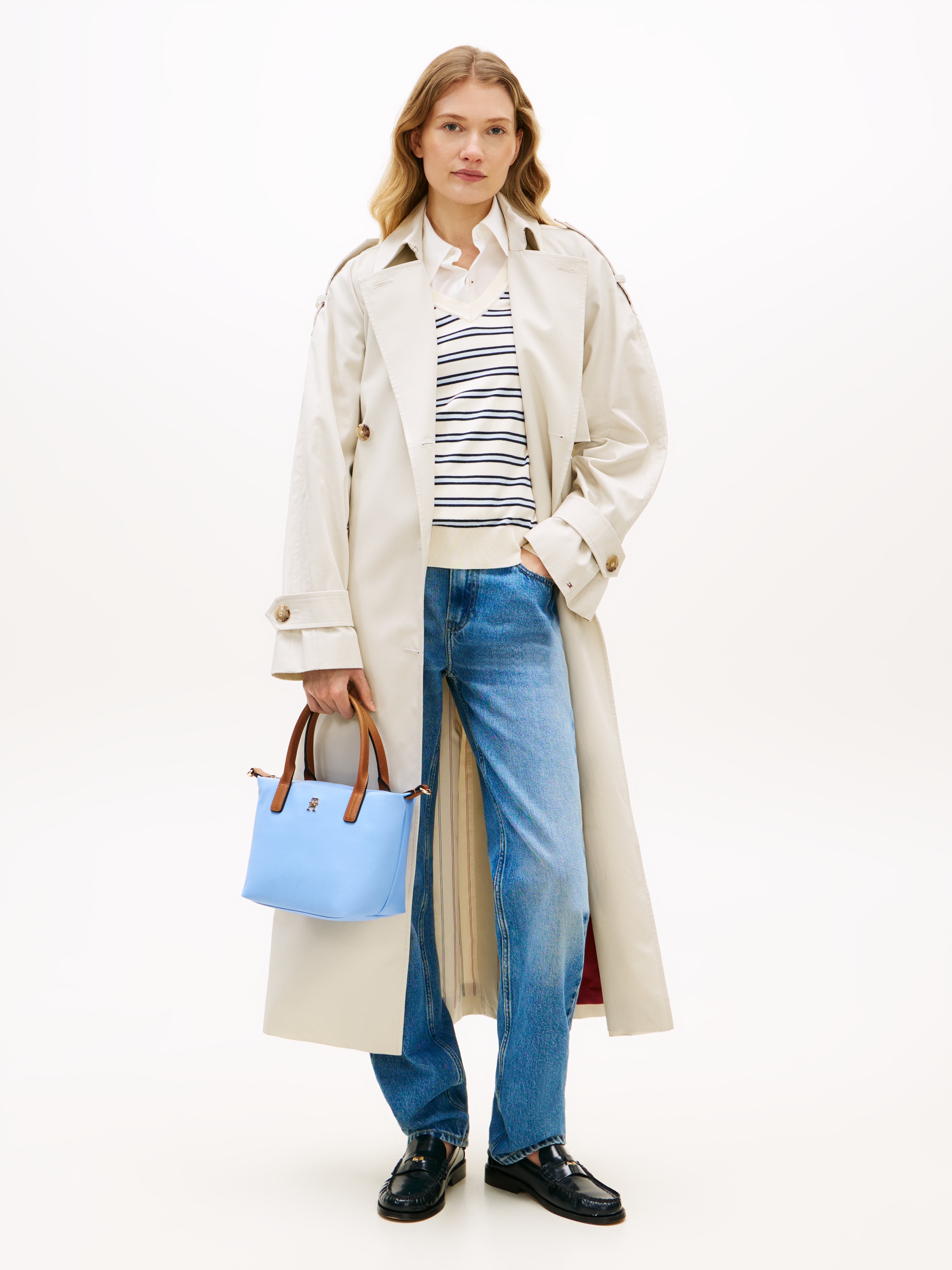 Tommy Hilfiger Tragetasche »POPETTE MINI TOTE« Damen Umhängetasche, Minibag mit abnehmbarem Umhängeriemen