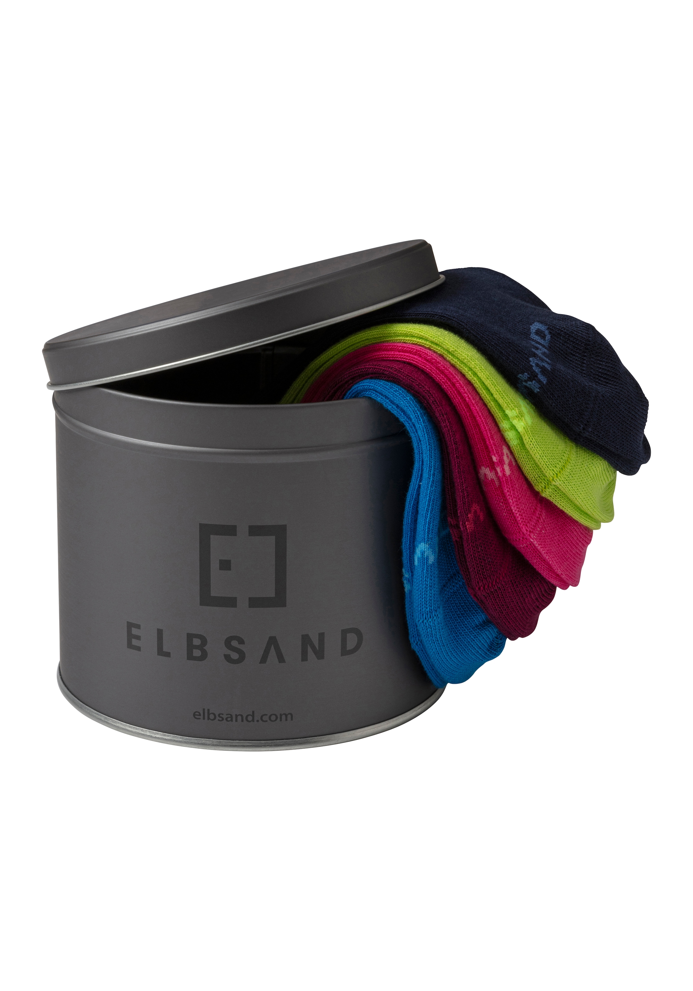 Elbsand Socken, (Dose, 5 Paar), verpackt in praktischer Metalldose