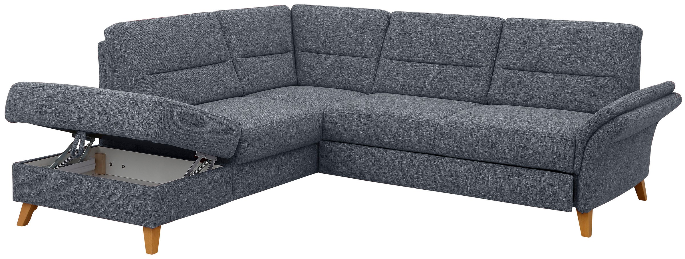 Home affaire Ecksofa »Westerland L-Form«, Federkern-Polsterung, wahlweise mit Bettfunktion, Bettkasten