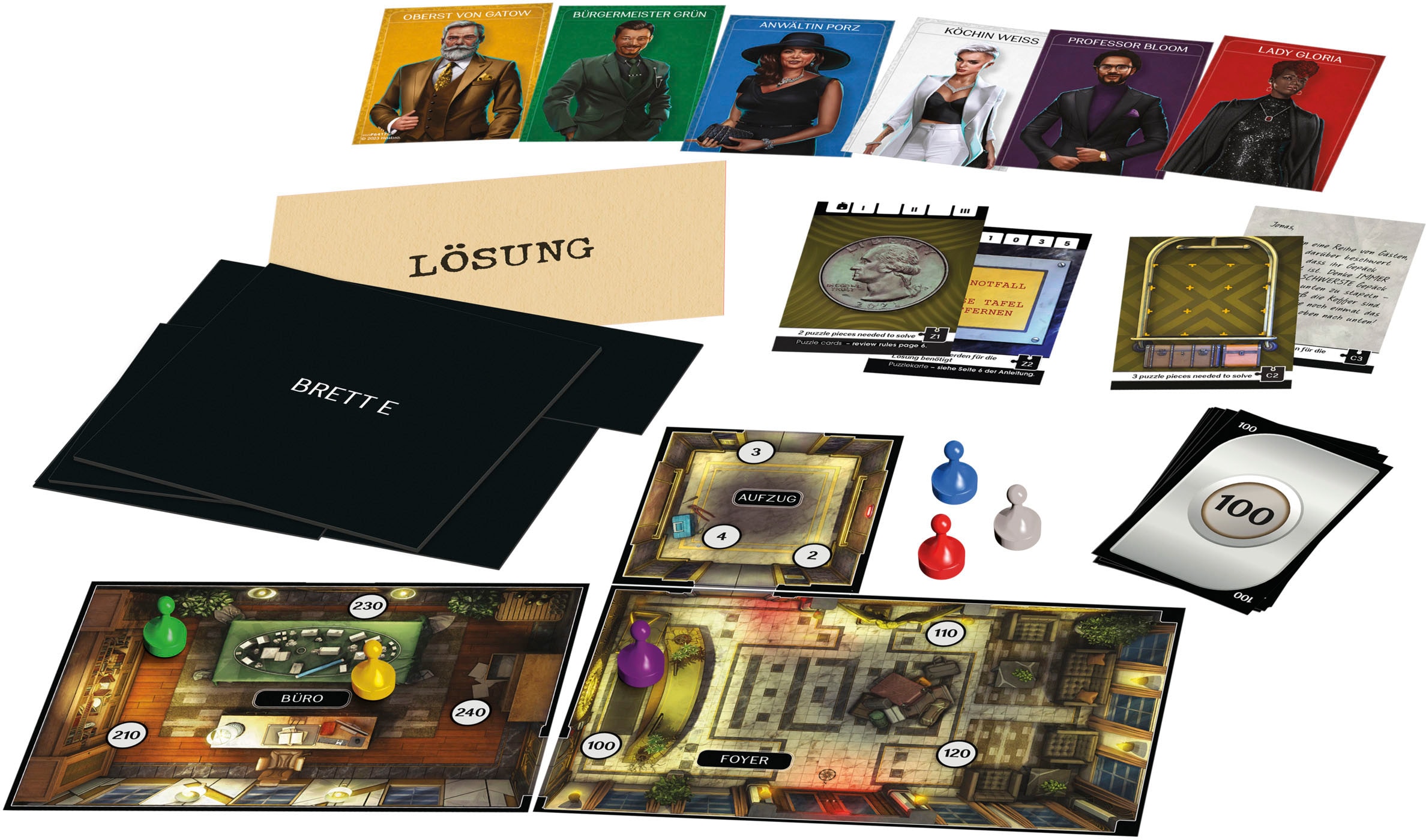 Hasbro Spiel »Hasbro Gaming, Cluedo Escape Erpressung im Midnight Hotel«