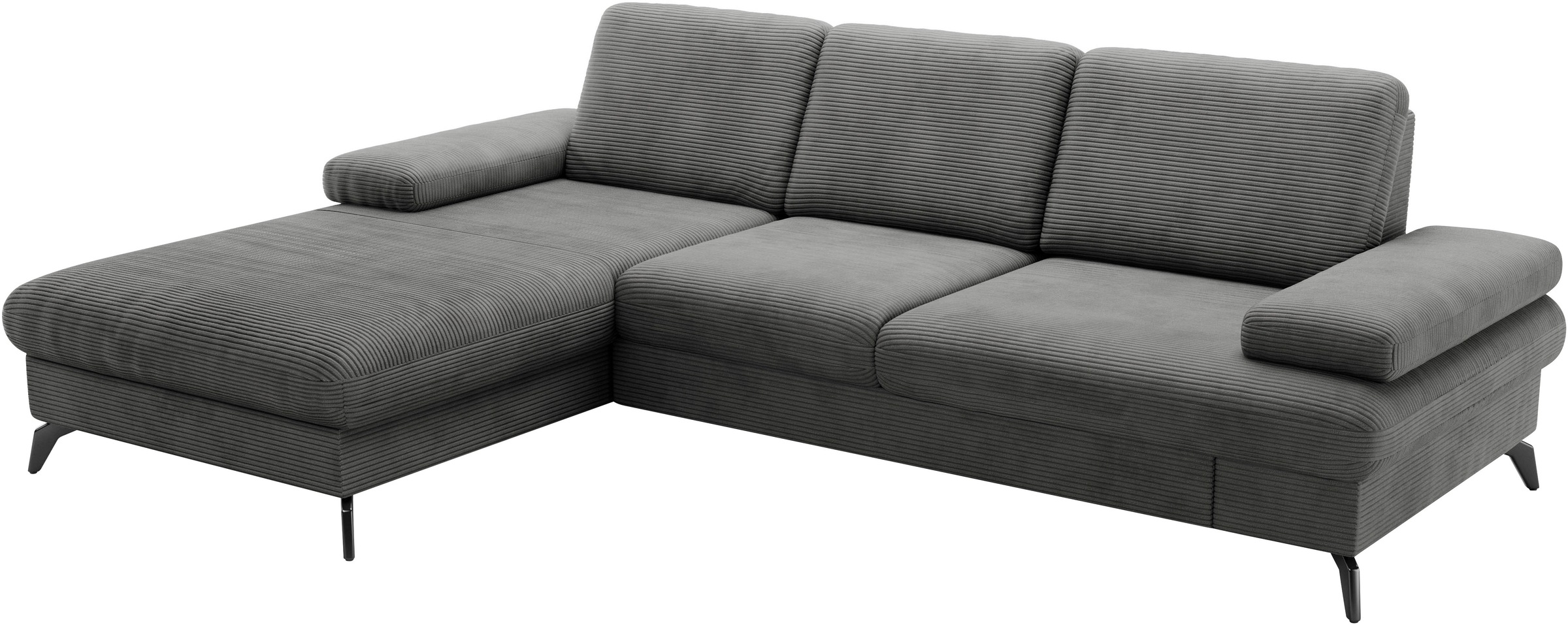 sit&more Ecksofa »Morris Jubi L-Form«, inkl. Armteilfunktion und 1 Zierkissen, wahlweise mit Bettfunktion