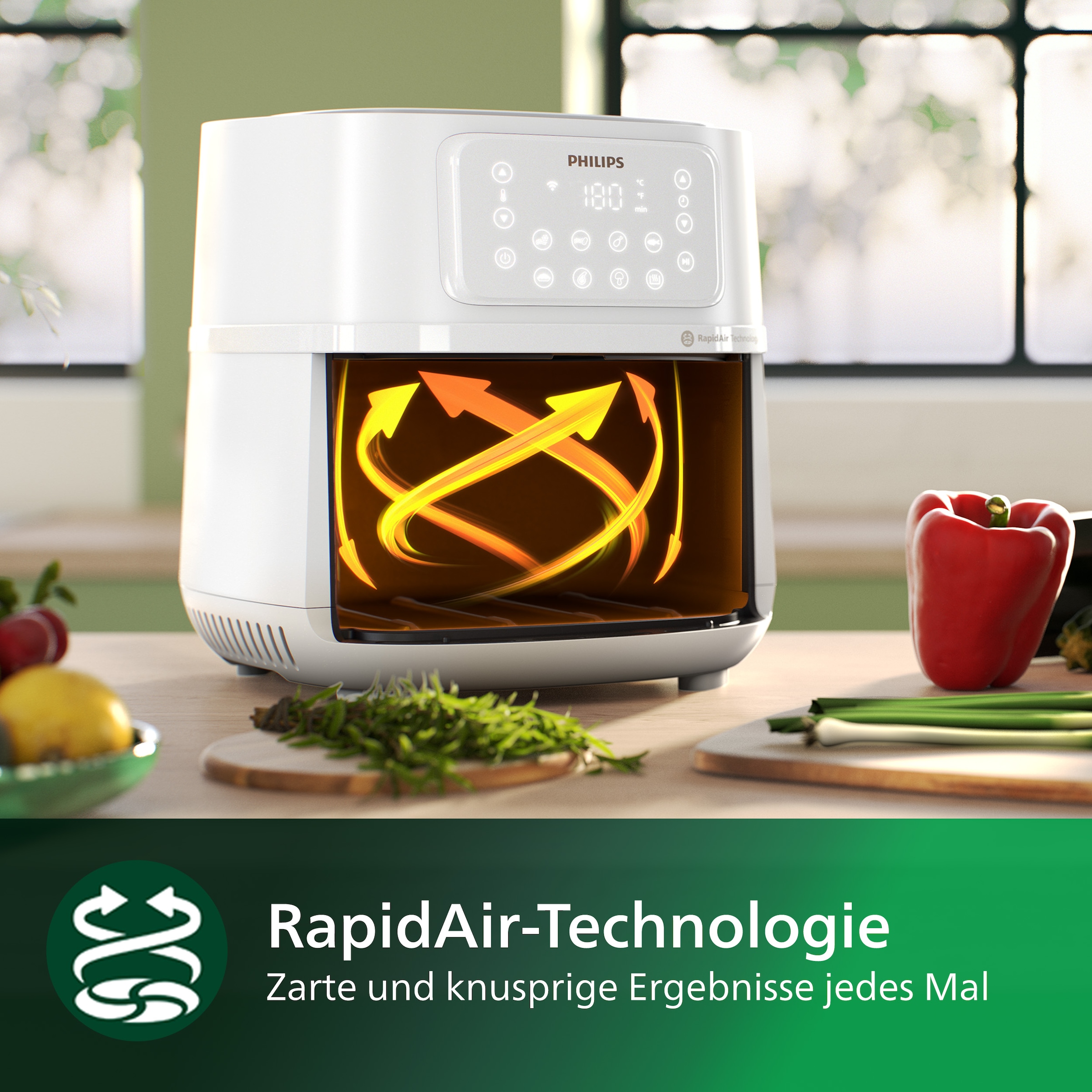 Philips Heißluftfritteuse »Airfryer XXL HD9285/90, 7,2 l«, 2000 W, mit 7 Voreinstellungen, WiFi Konnektivität und Warmhaltefunktion