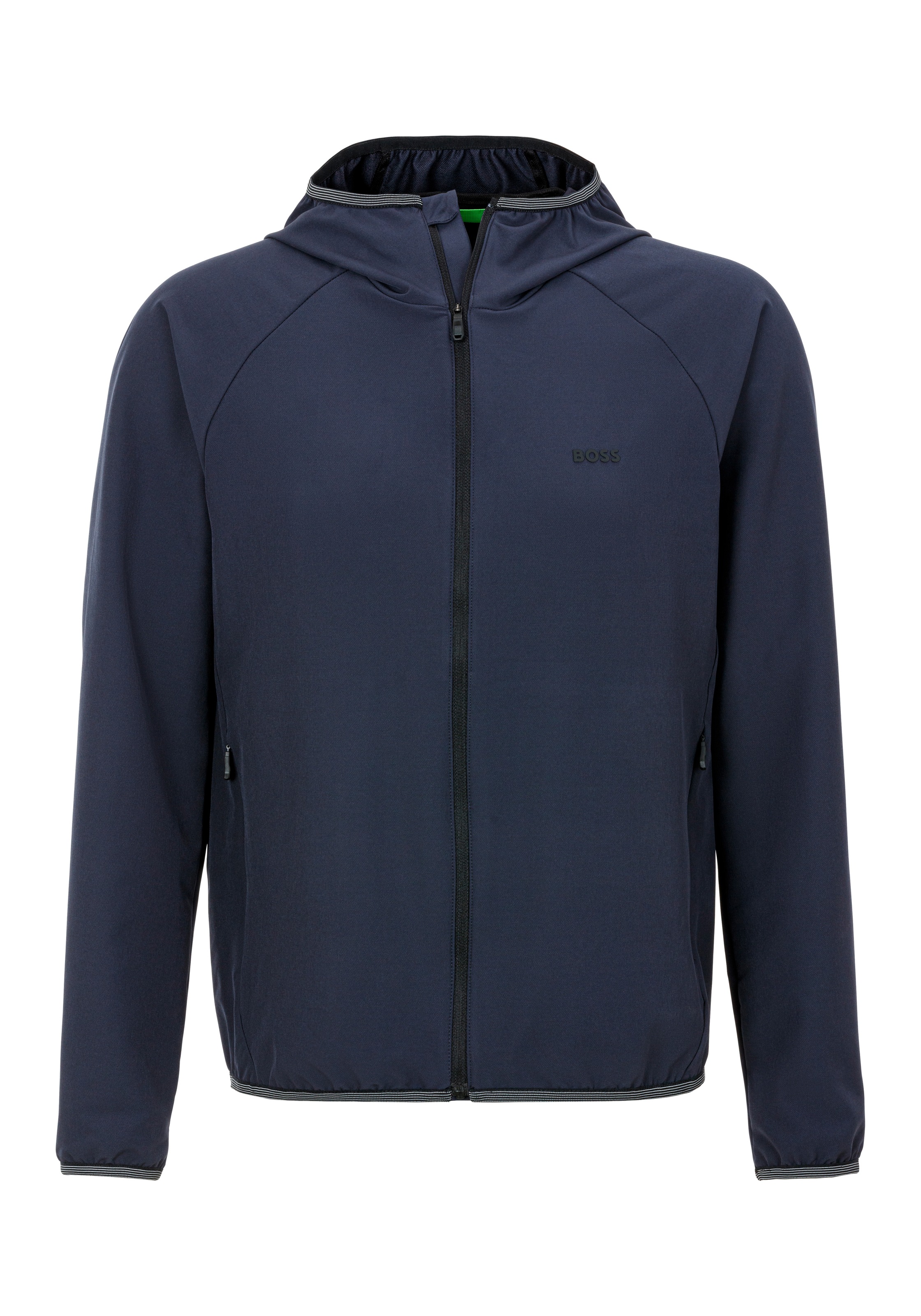 BOSS GREEN Funktionsjacke »L Commuter«, mit Kapuze, mit gummiertem Markenlabel