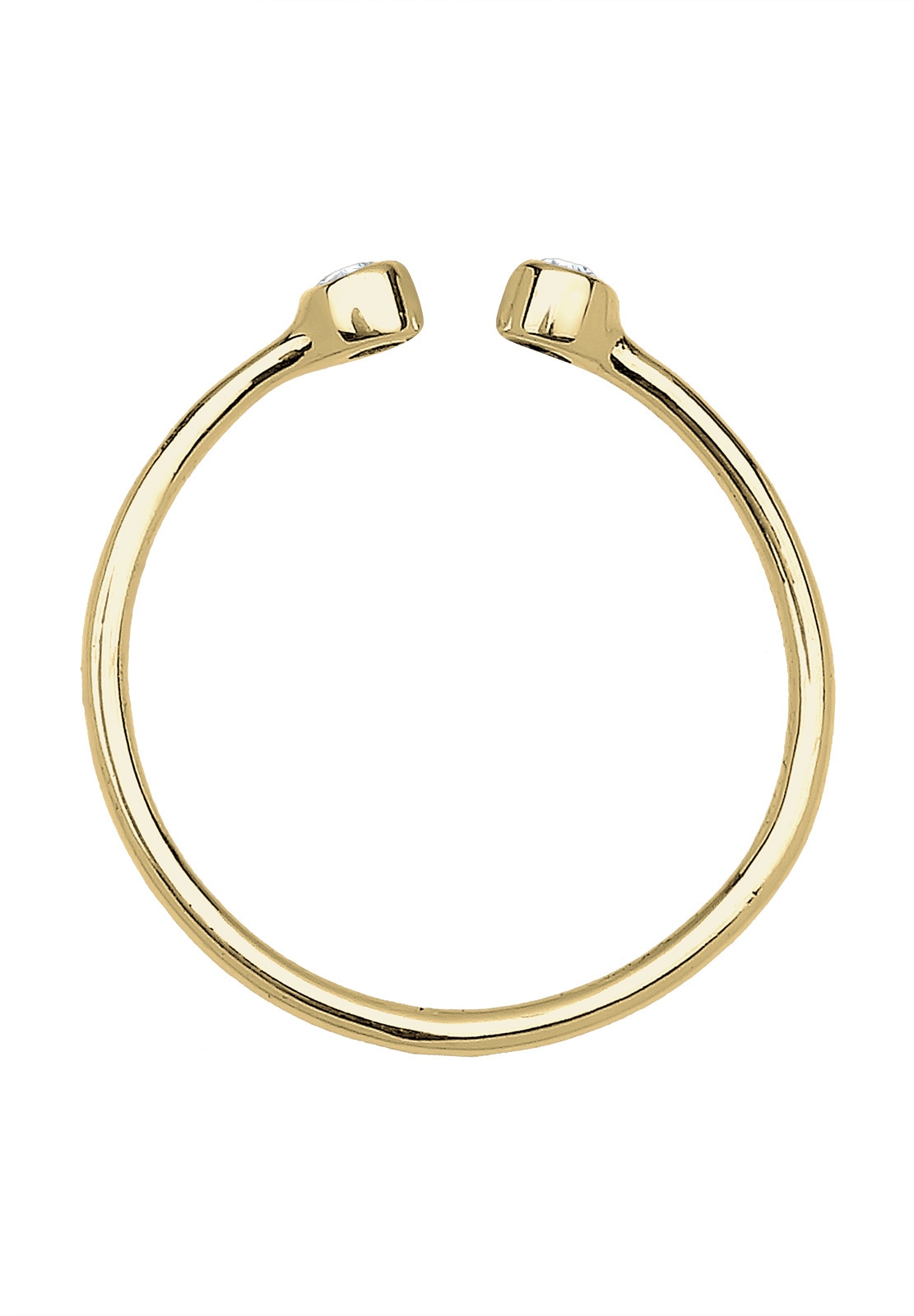 Elli DIAMONDS Diamantring »Ring Diamant Weiß Brillantschliff (0.06 ct) 375 Gelbgold offen«