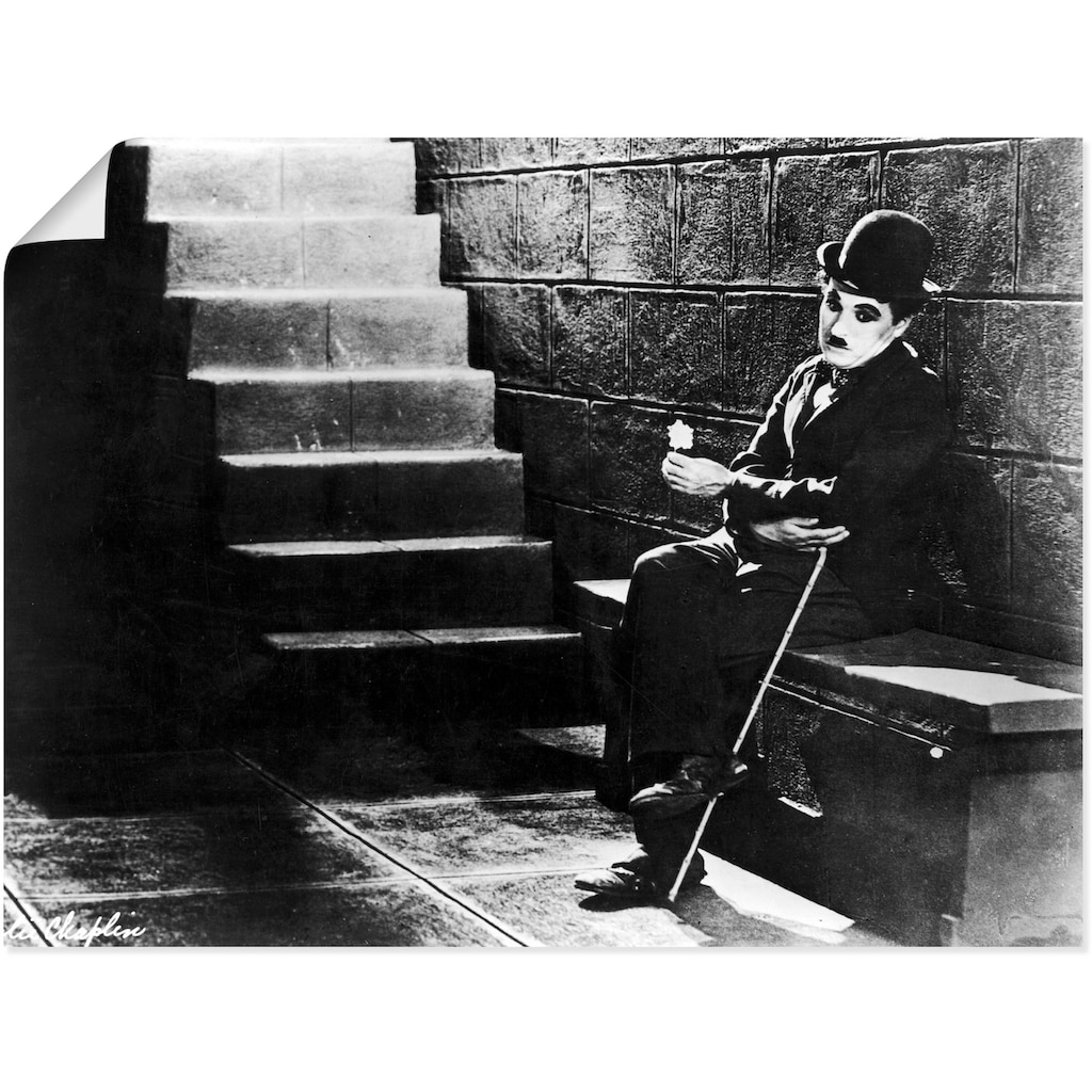 Artland Wandbild »Charlie Chaplin - Lichter der Großstadt 1931«, Stars, (1 St.)