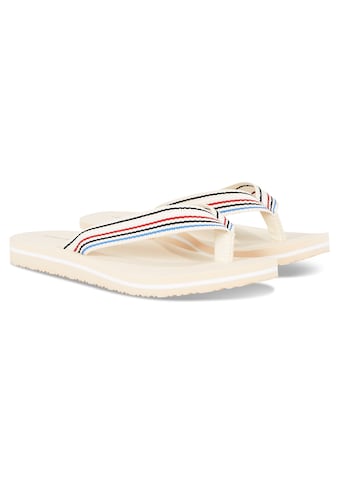 Zehentrenner »TH STRIPES BEACH SANDAL«, Sommerschuh, Schlappen, Poolsildes mit bunten...