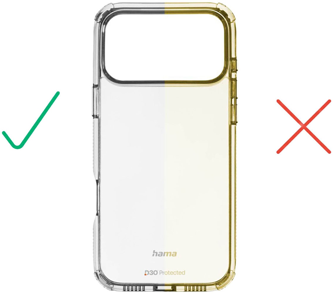 Hama Smartphone-Hülle »Handyhülle für iPhone 17 Pro Max/18 Pro Max (stoßfest, sturzsicher)« Smartphones D3O-Technologie, Fallschutz, Kratzschutz, Anti-Vergilbung