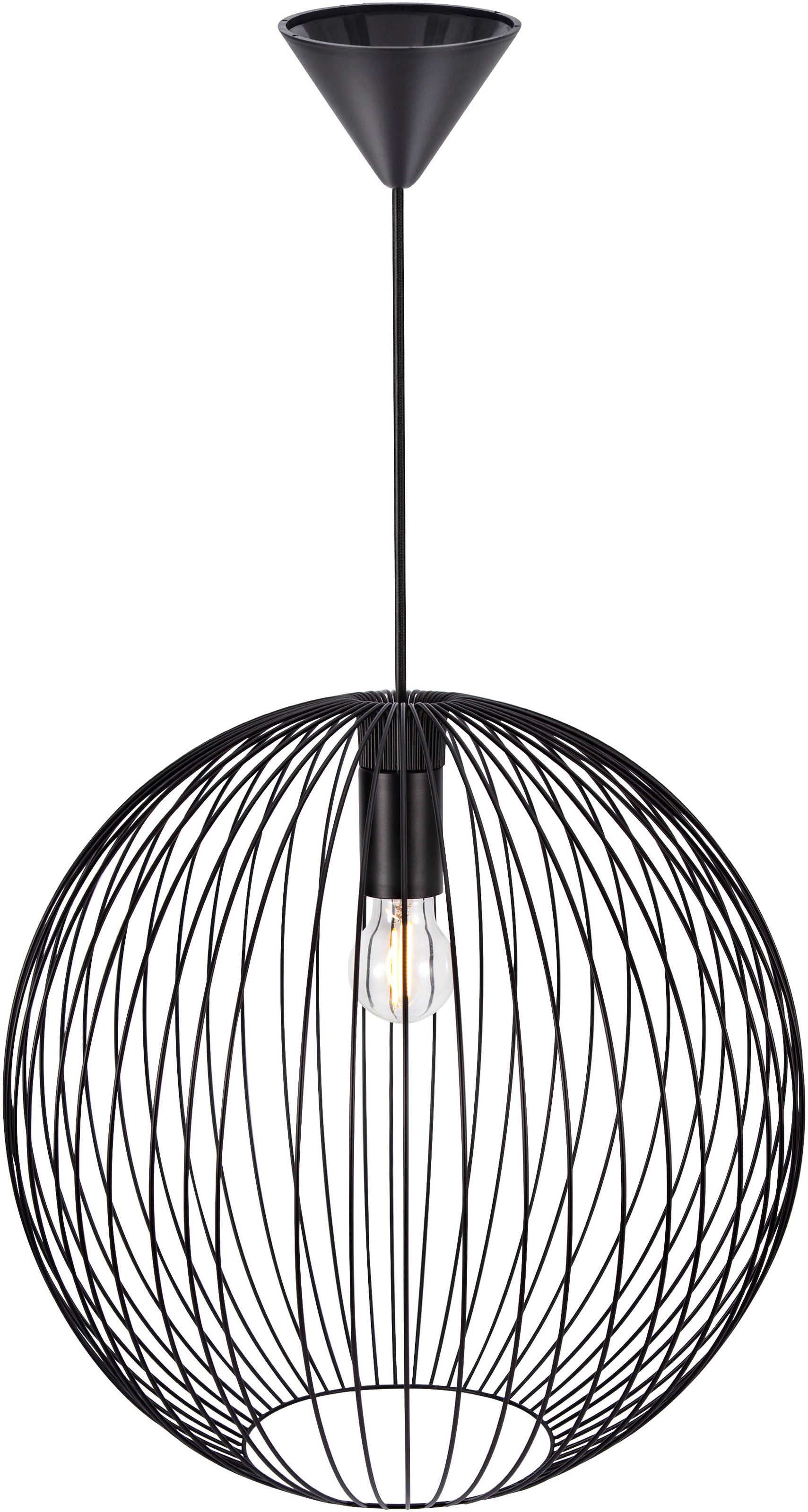 Nordlux Pendelleuchte »Beroni«, Leuchtmittel E27 | ohne Leuchtmittel, Minimalistisches und industrielles Design, stabiles Metall-Gehäuse