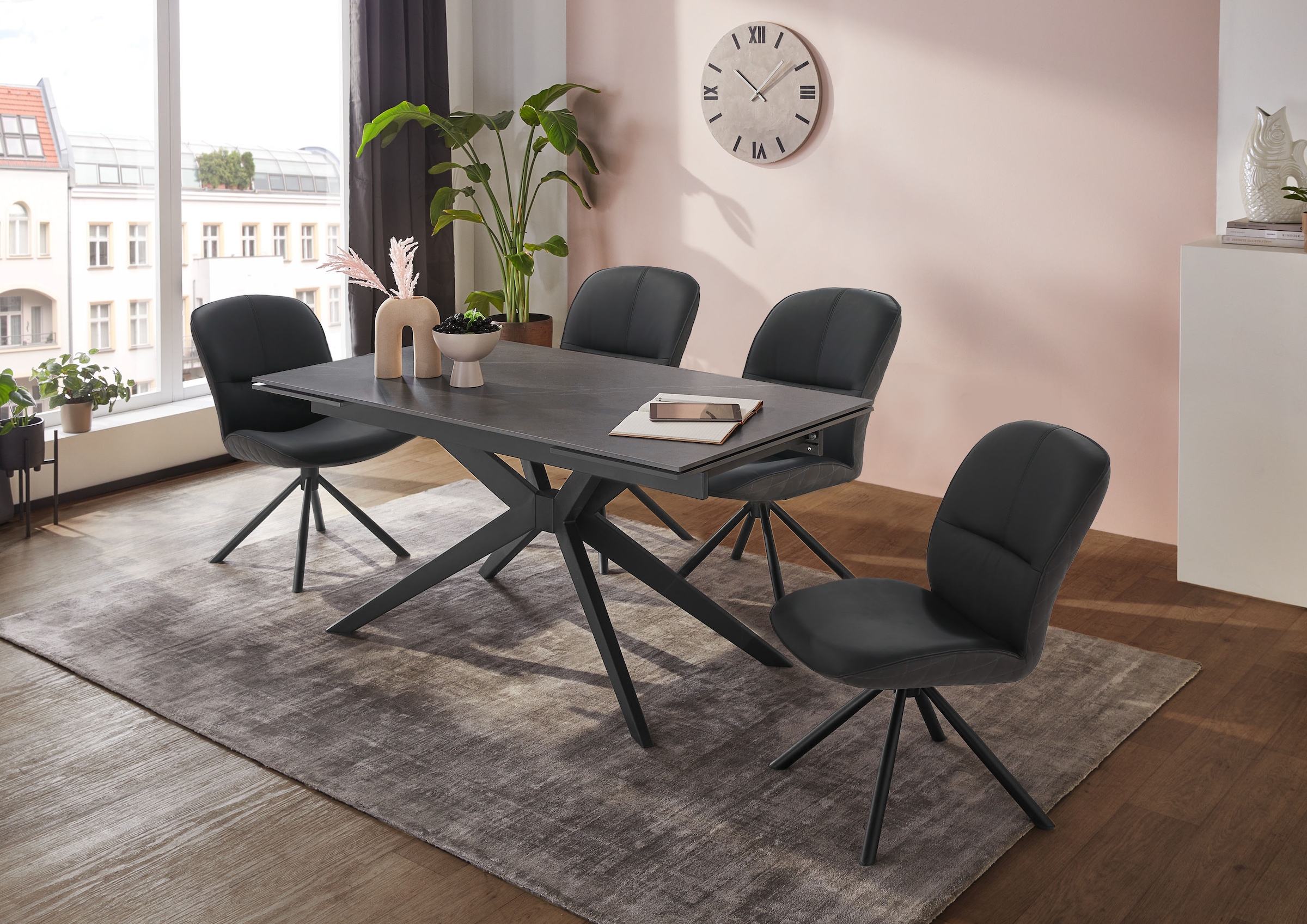 Jockenhöfer Gruppe Esstisch »Campus« ausziehbar (160-240x90 cm), Keramiktischplatte, Synchronauszug