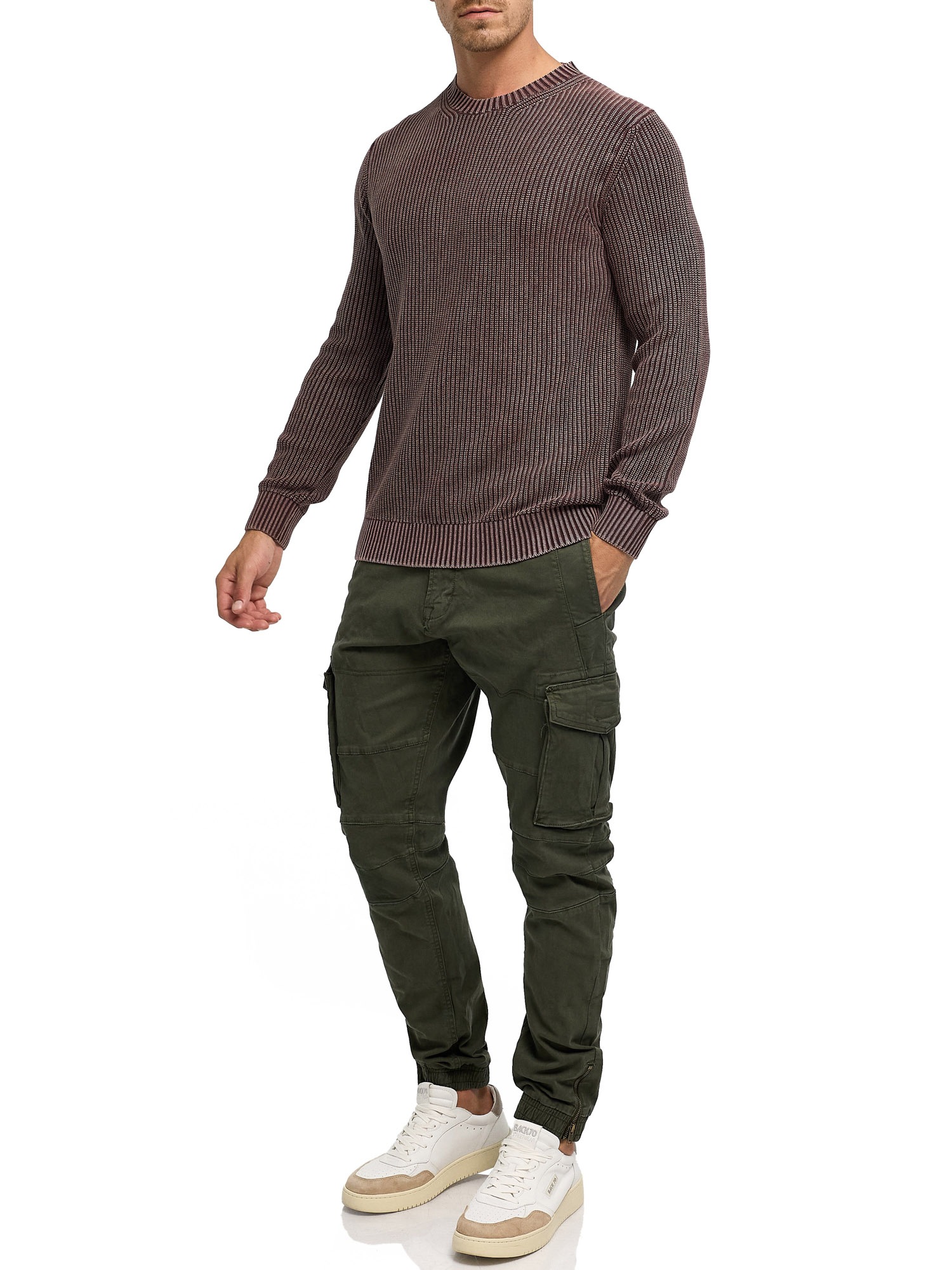 Indicode Rundhalspullover »INTorpedo« Baumwolle, regular fit