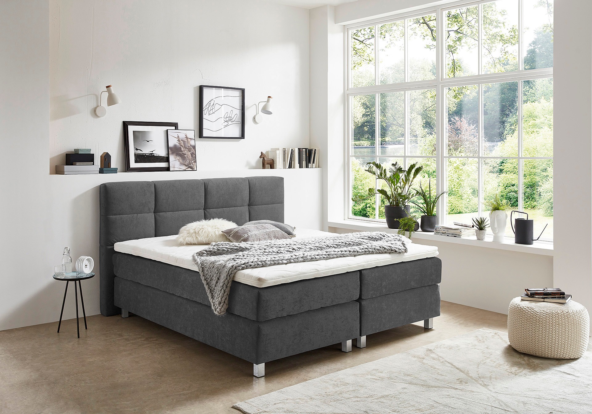 Westfalia Schlafkomfort Boxspringbett wahlweise mit Kaltschaum-Topper