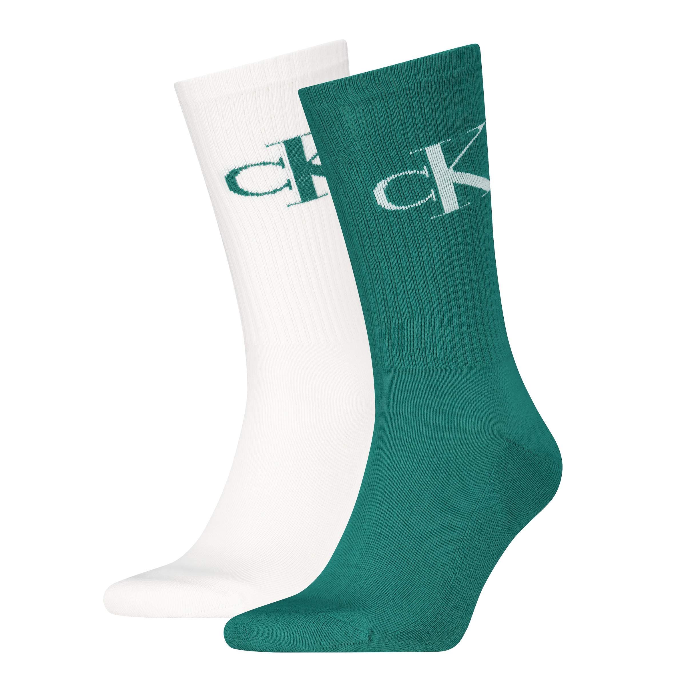 Calvin Klein Jeans Socken »CKJ MEN SOCK 2P MONOGRAM« 2 Paar, 2 Paar tlg. mit verstärkter Ferse, komfortable Frotteesohle