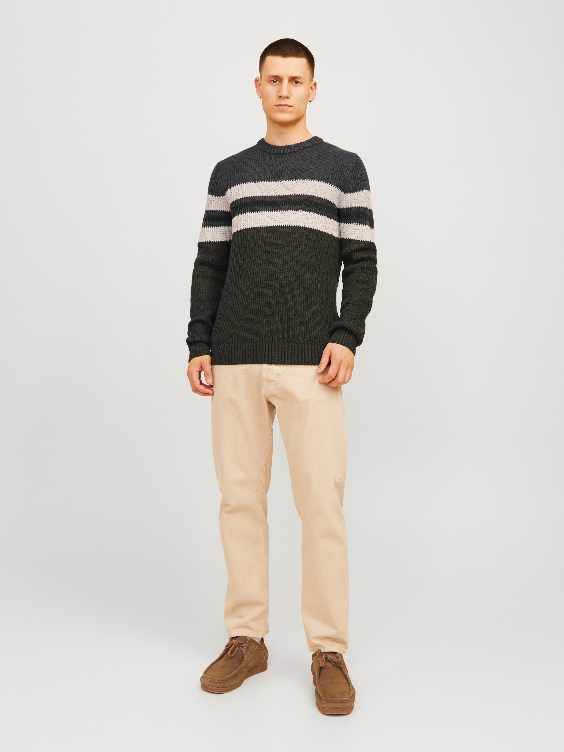 Jack & Jones Rundhalspullover »JJSANDER KNIT CREW NECK«