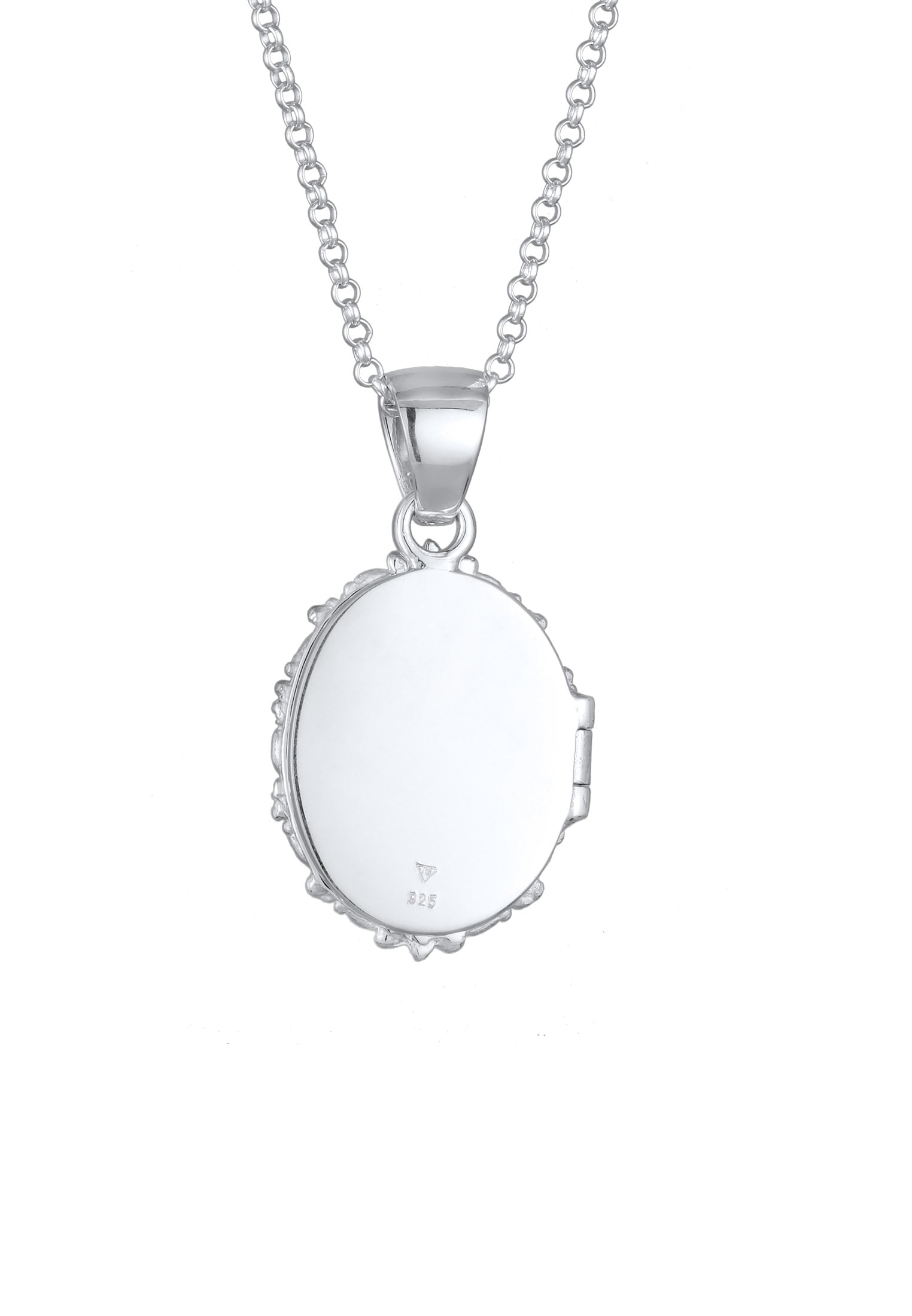 Elli Premium Lange Kette »Halskette Halskette lang ohne Stein Medaillon 925 Sterling Silber«