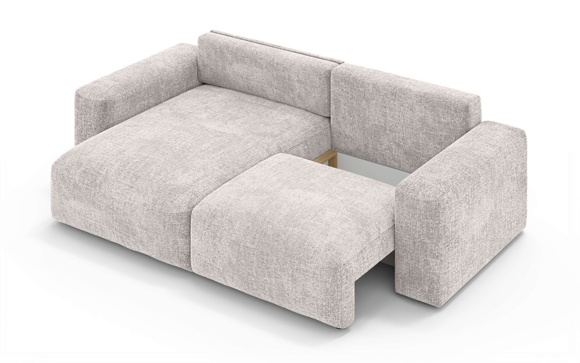 OTTO home Ecksofa »MATTS Schlafsofa mit Bettkasten, Maße B/T/H: 265/159/89 cm«, L-Form mit Recamiere rechts oder links, hoher Sitzkomfort