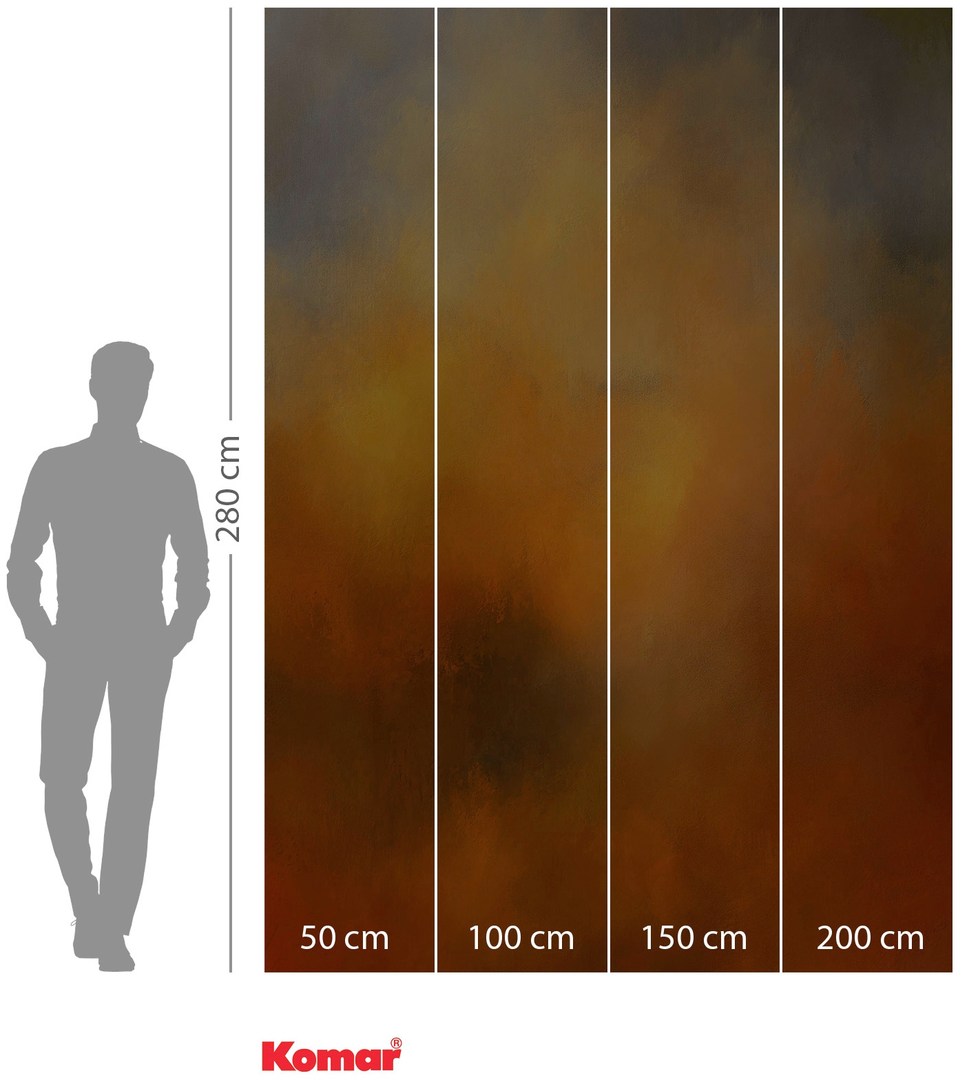 Komar Vliestapete »Digitaldruck Vlies - Amber - Größe 200 x 280 cm«, bedruckt, Wohnzimmer, Schlafzimmer