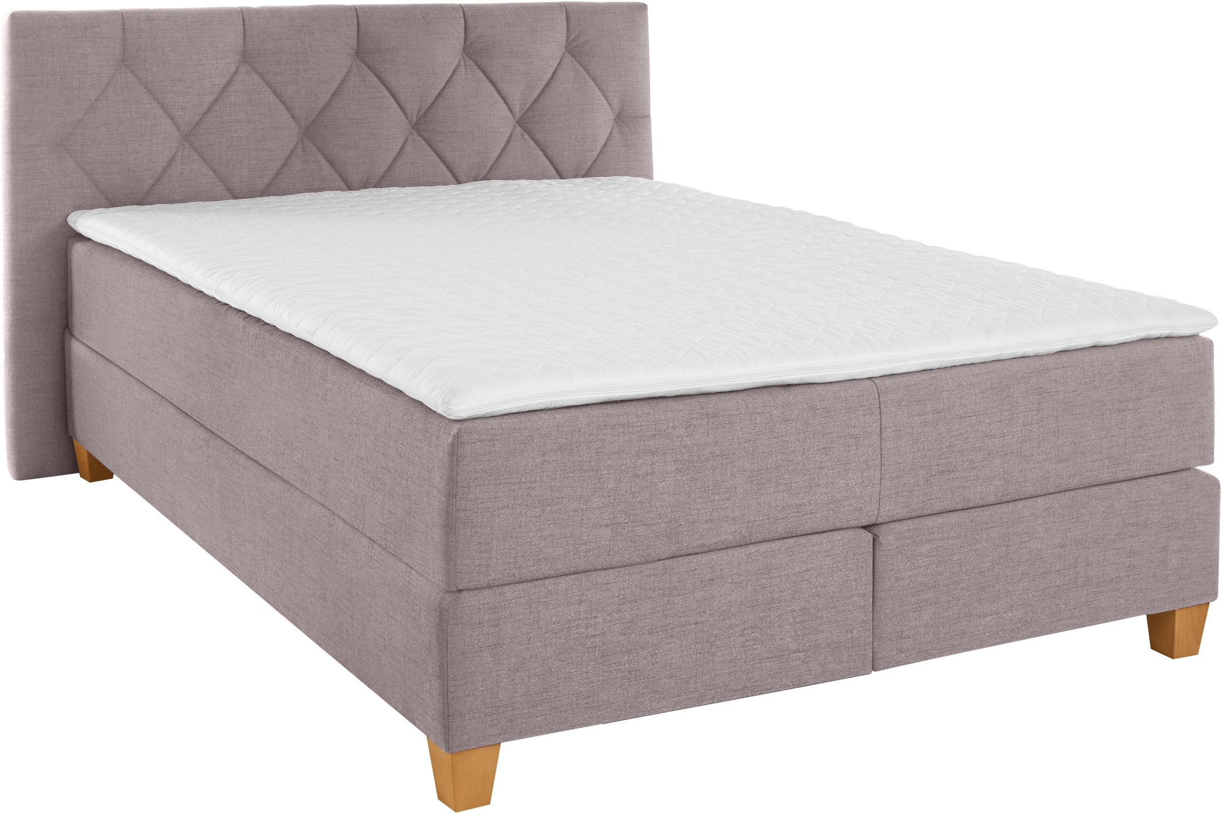 Home affaire Boxspringbett »Harmones« in 3 Breiten, Härtegrad auch im Mix mit je 1 Matratze in H2 und H3