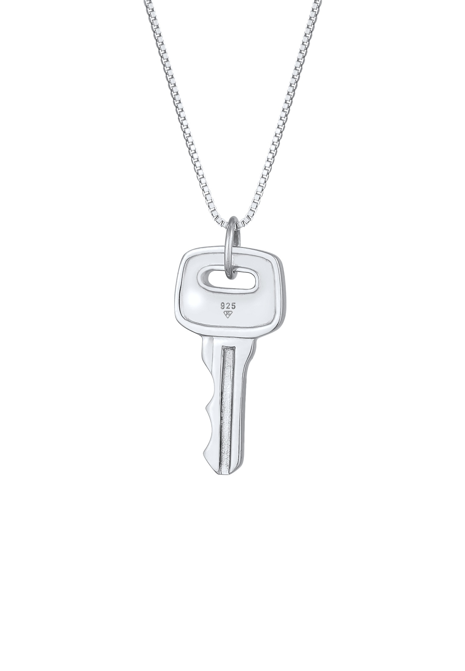 Kuzzoi Kette mit Anhänger »Halskette Herren Venezianer Schlüssel Key 925 Silber«