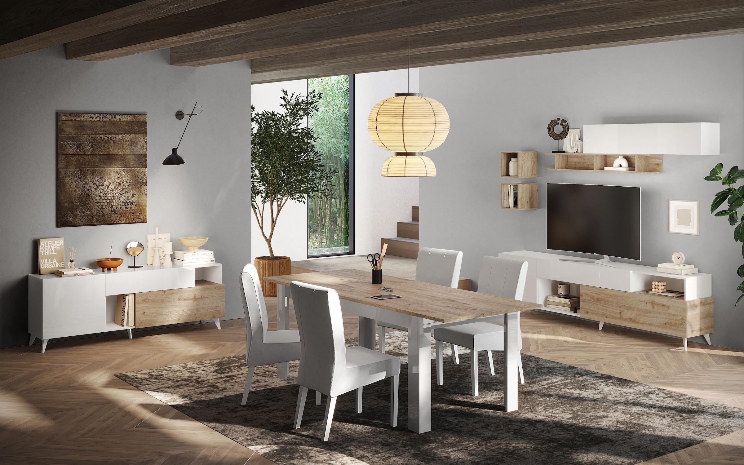 INOSIGN Lowboard »Monaco Breite 181 cm, TV-Board mit 1 Tür, 1 Klappe u. 1 Schubkasten«, Fernsehtisch, TV-Schrank, Soft/Self Closing