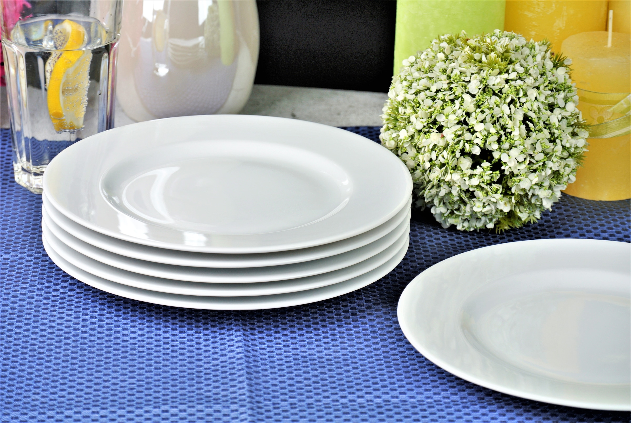 Retsch Arzberg Frühstücksteller »HEIKE WEISS, Dessert- & Kuchenteller 19 cm, Set 6-tlg, Porzellan« klassisch runder Frühstücksteller für jeden Anlass, spülmaschinenfest