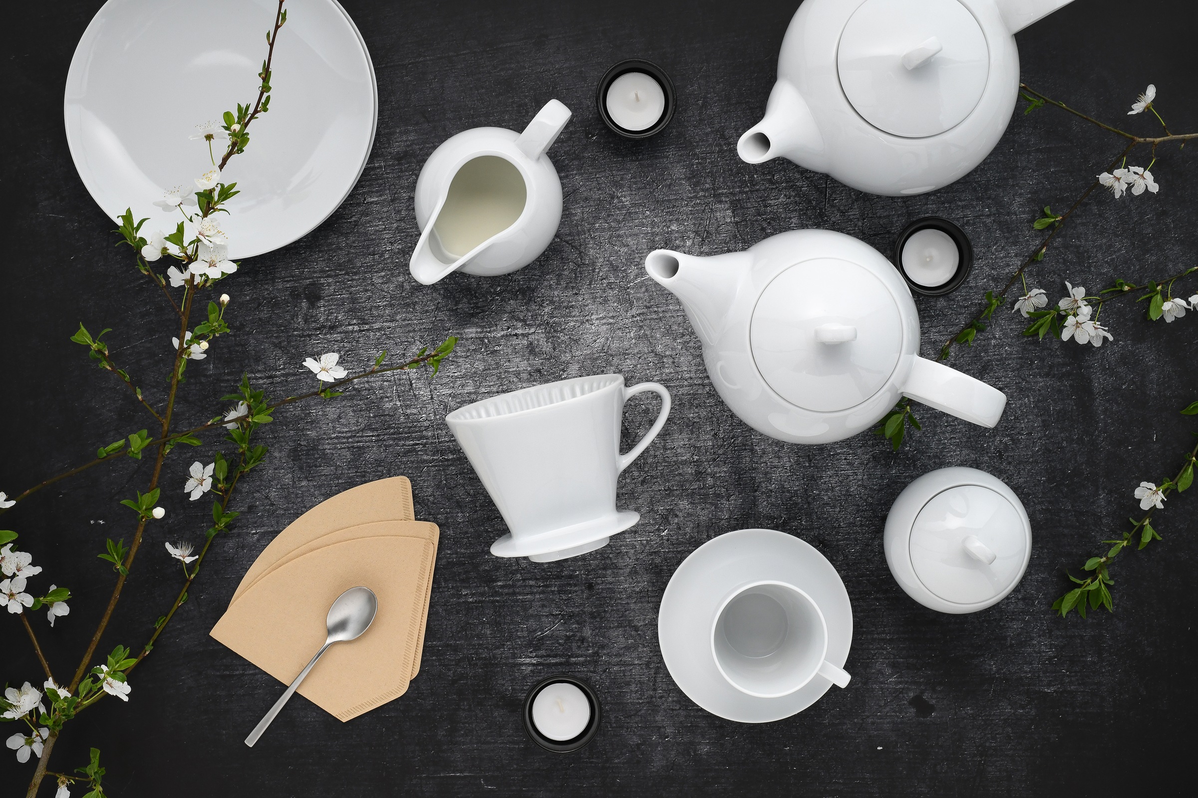 CreaTable Handfilter »Nostalgie Weiss, Kaffeefilter« Robust