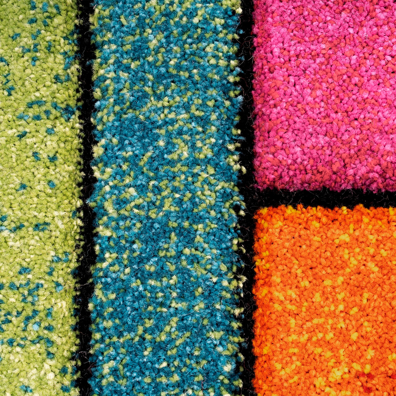 Paco Home Teppich »Brilliance 661« rechteckig 18 mm Höhe Kurzflor, modernes 3D-Patchwork Design