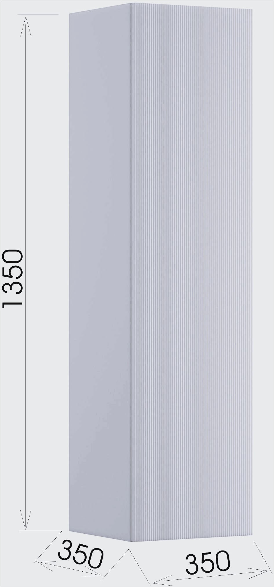 welltime Hängeschrank »FLOW STRIPE rechts/links montierbar, Breite 35 cm, modernes Design« Schrank mit 3 Einlegeböden, Push-to-open-Function