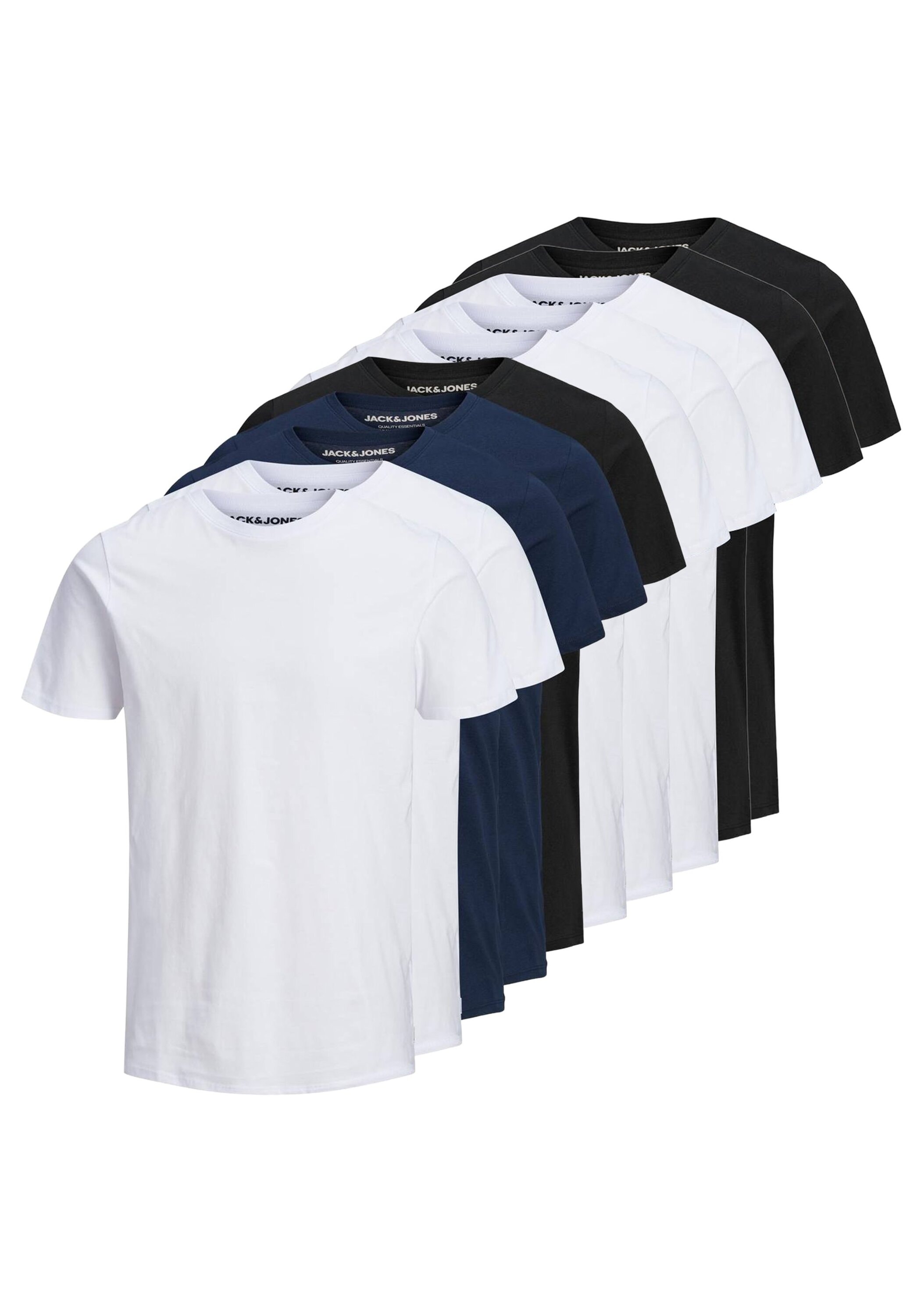 Jack & Jones T-Shirt »T-Shirt JJEORGANIC BASIC TEE O-NECK 10PK 10er Pack« 10