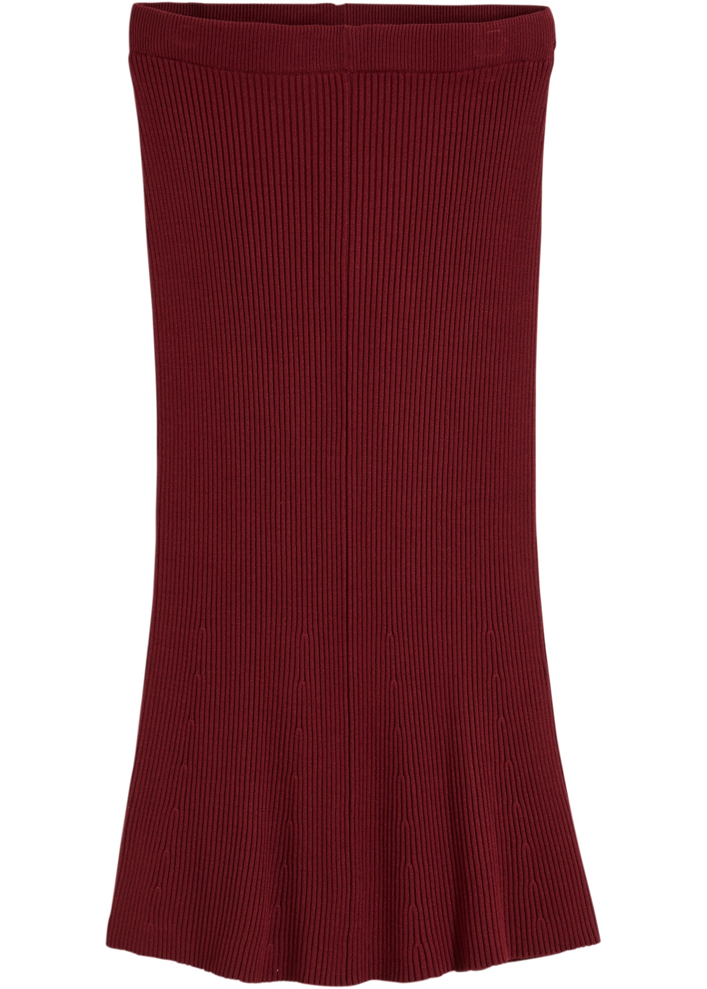 bonprix Strickrock aus Viskosemischung, körpernahe Passform, unifarben, mit Gummizug